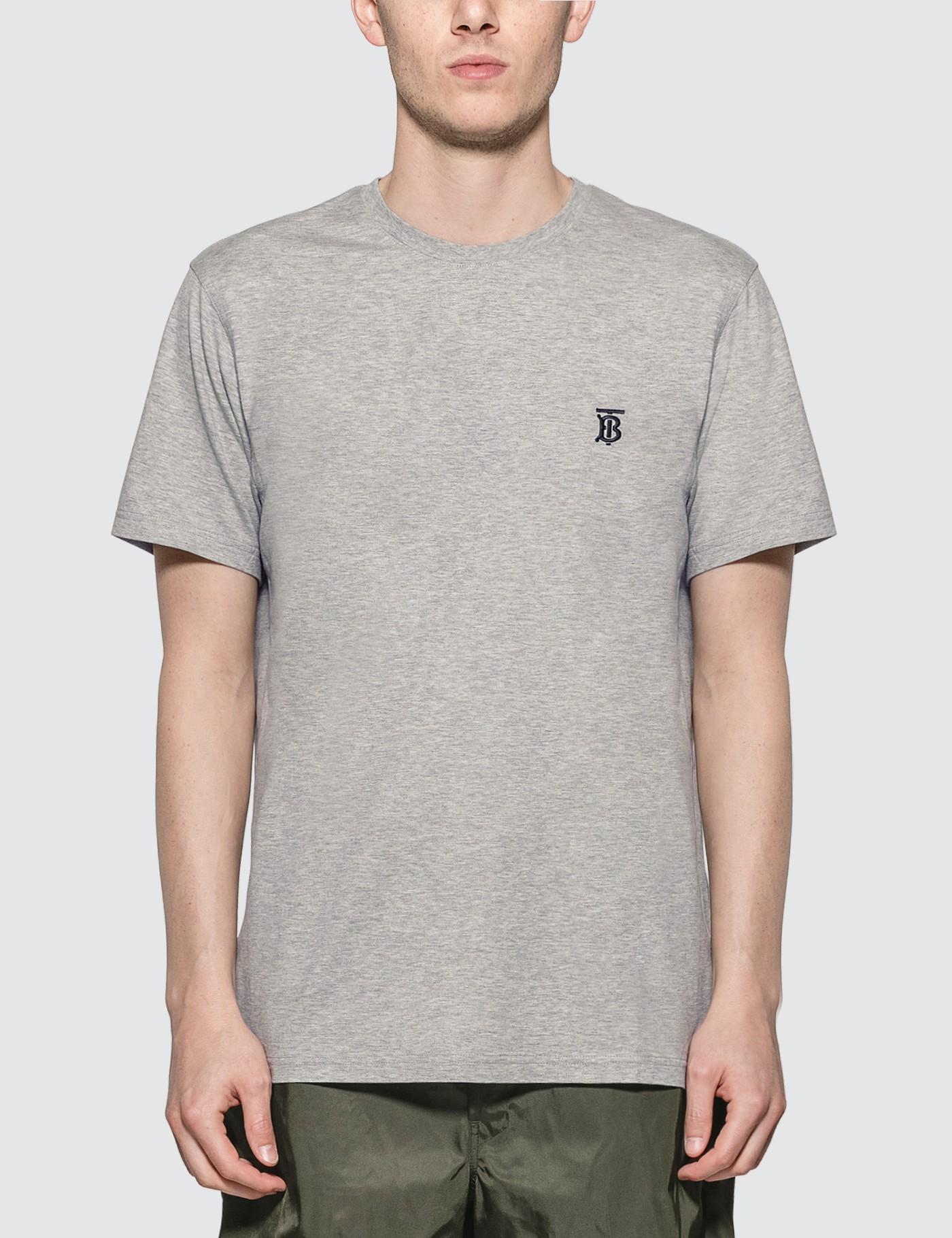 Burberry Monogram Motif Cotton T-shirt in Grey (Gray) for Men - Lyst