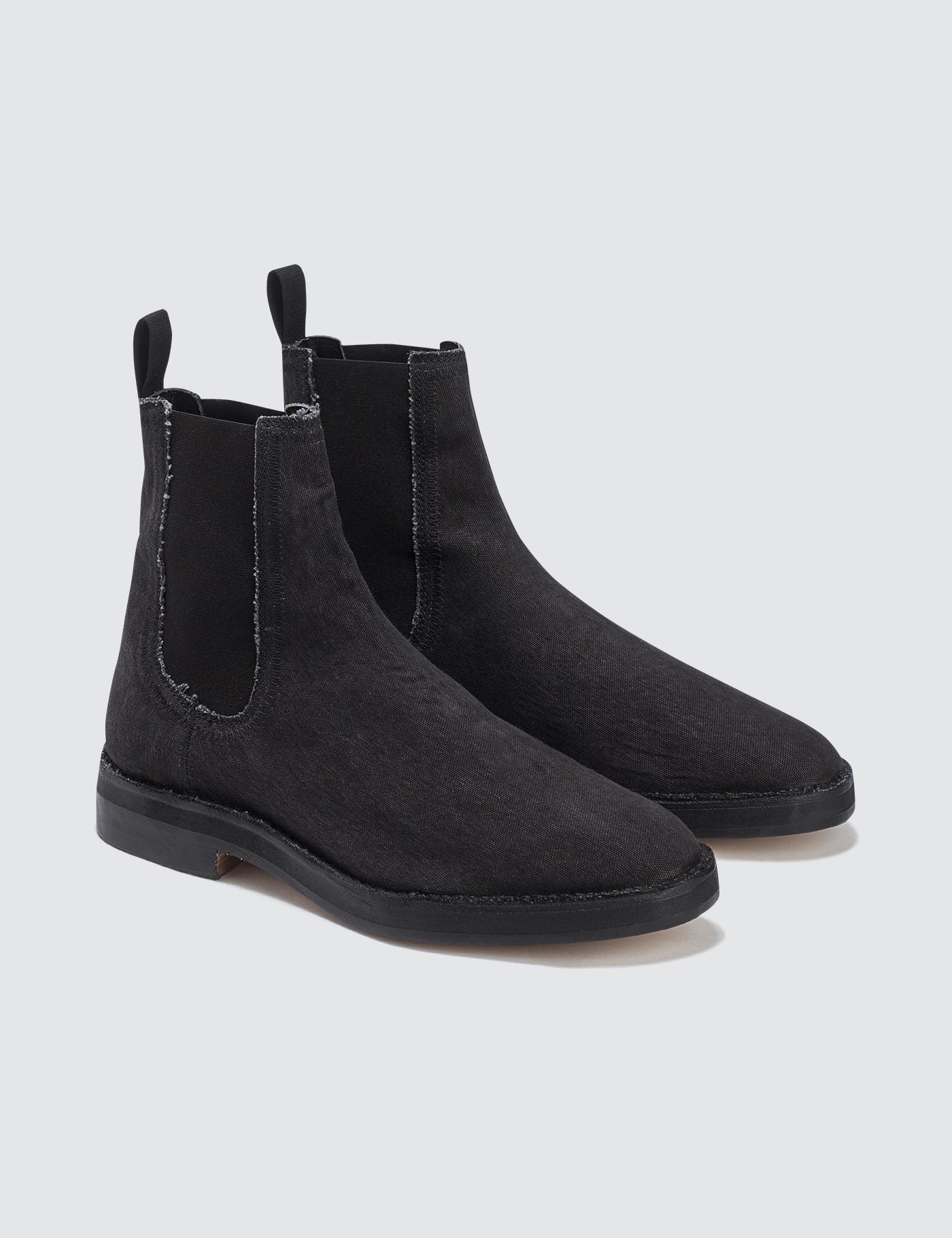 canvas chelsea boots