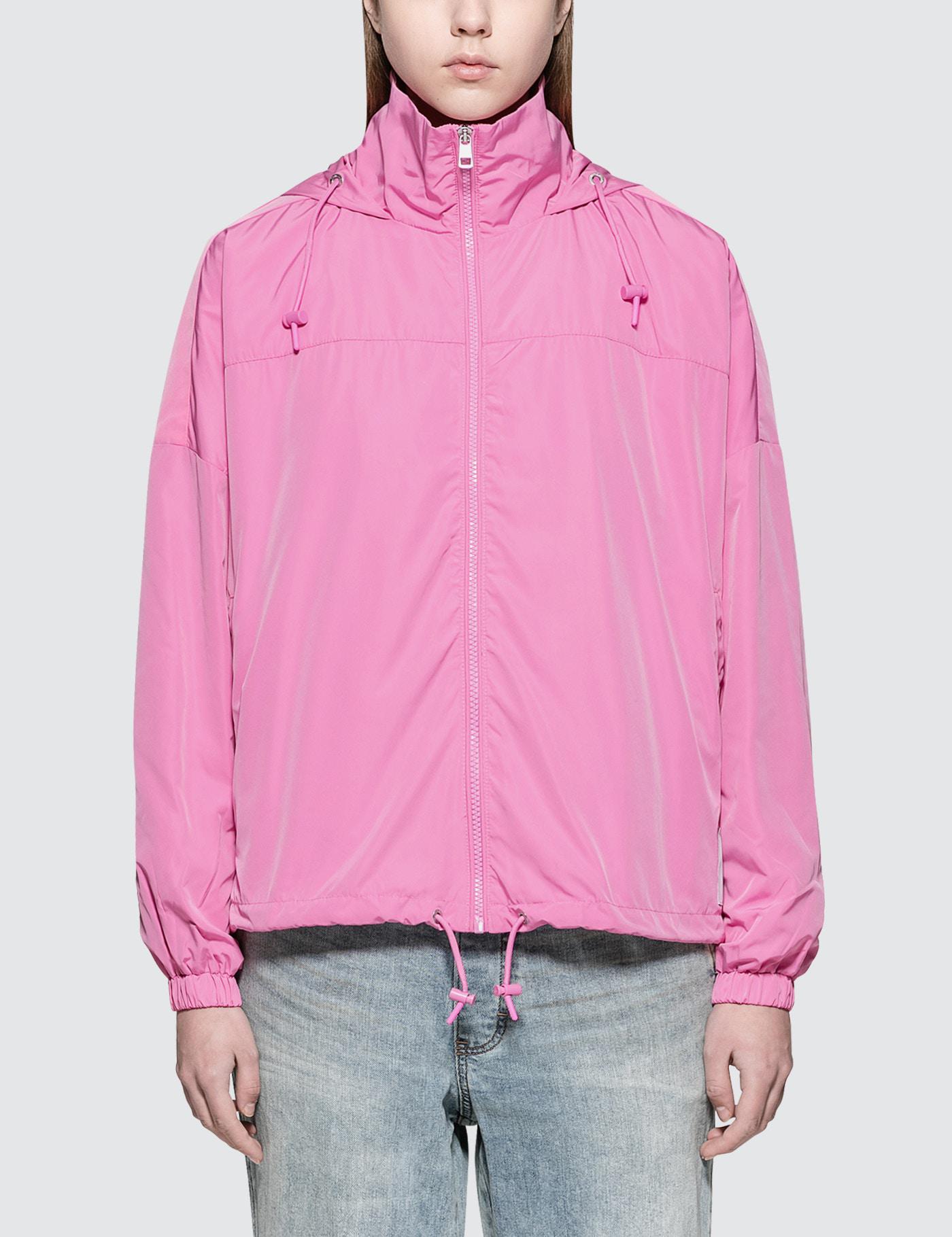 Calvin Klein Denim Olympia Hood Windbreaker in Pink - Lyst