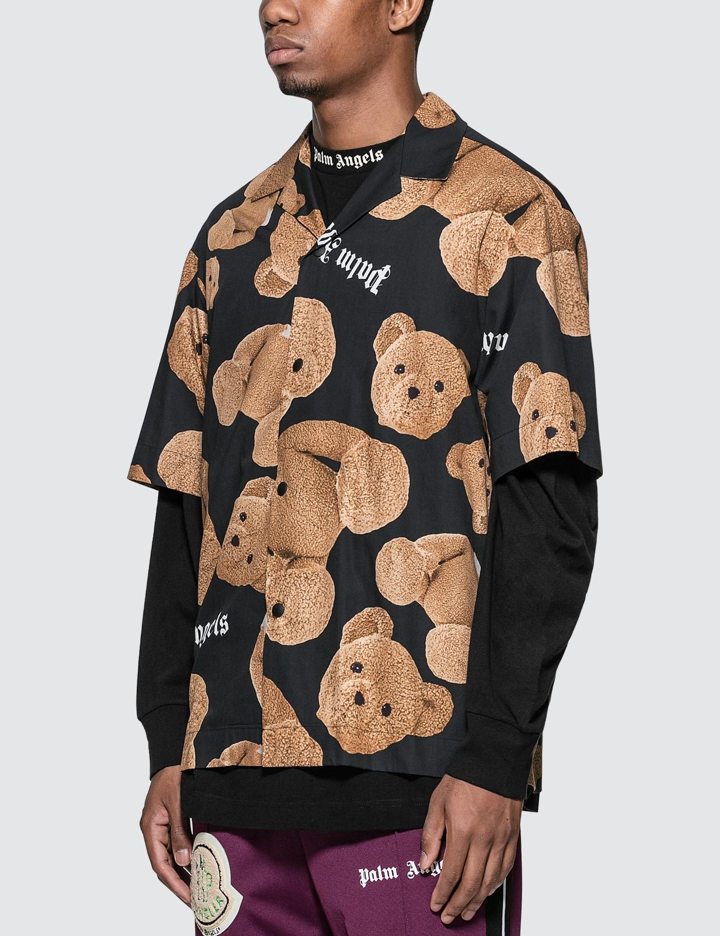 palm angels teddy bear button up