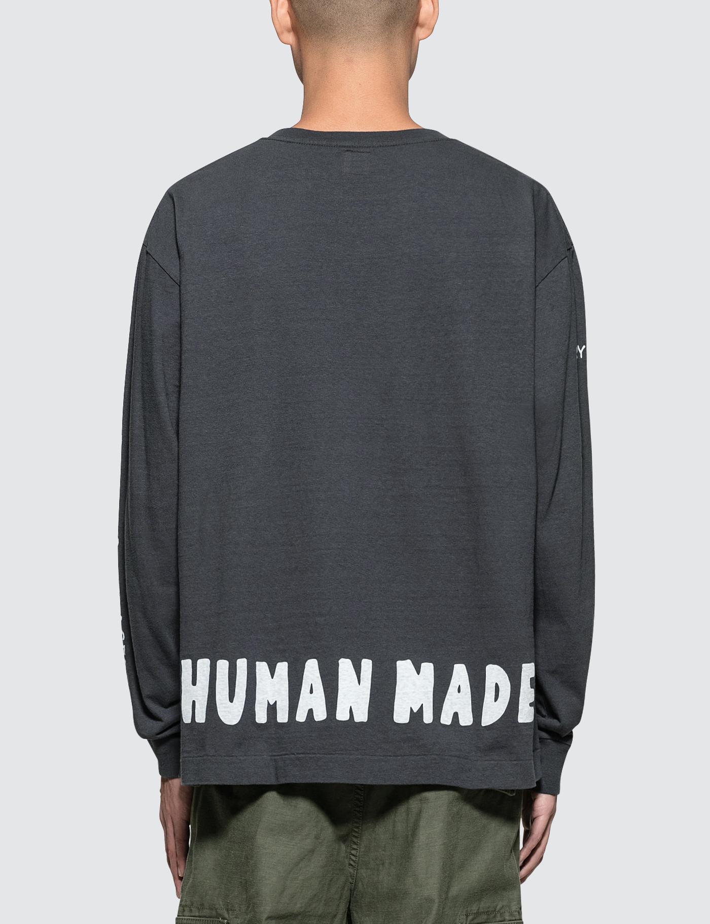 Human Made Cotton Long Tee in Grey (Gray) for Men | Lyst