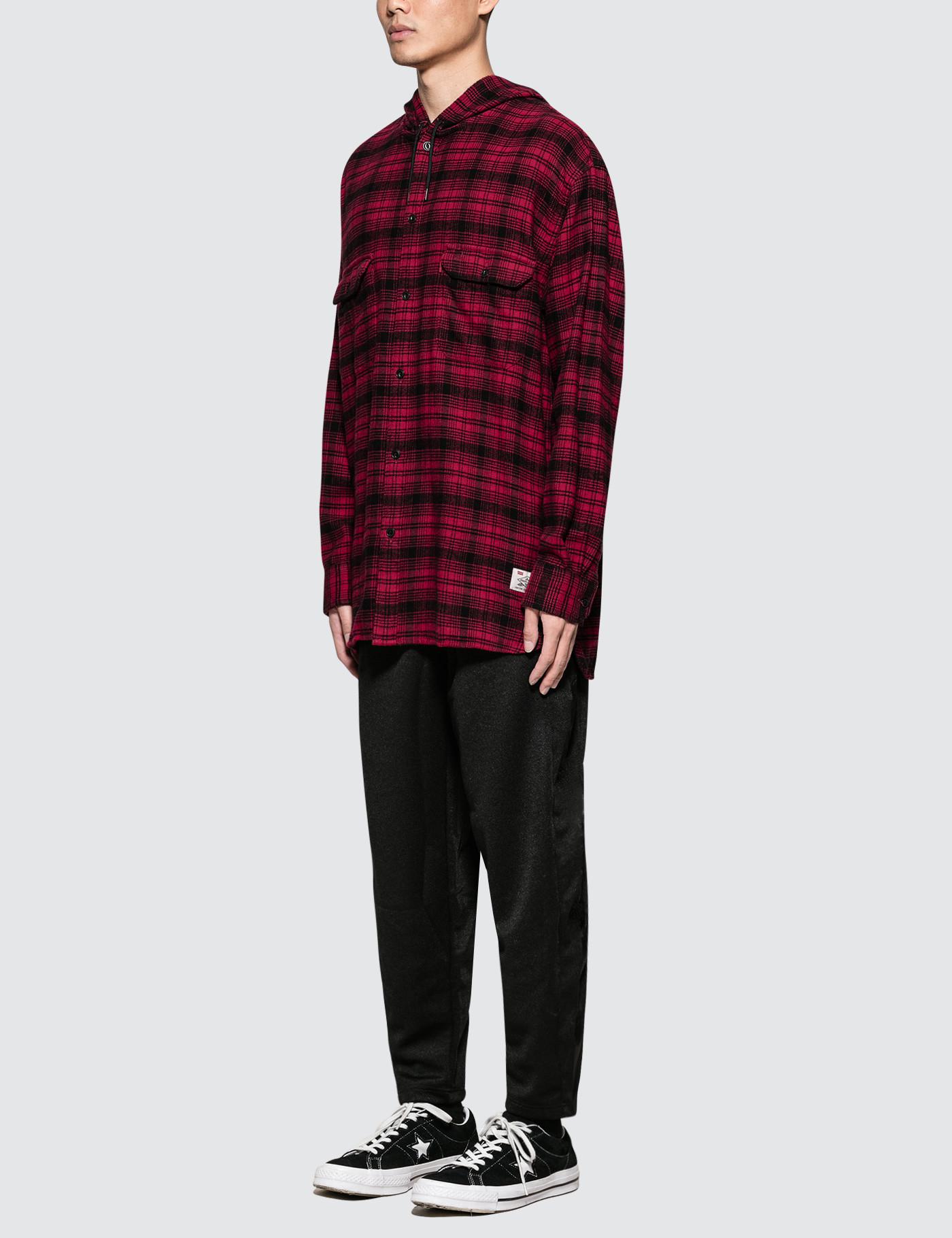 Levi's X Justin Timberlake Hooded Flannel Worker Shirt in Red for Men |  Lyst UK