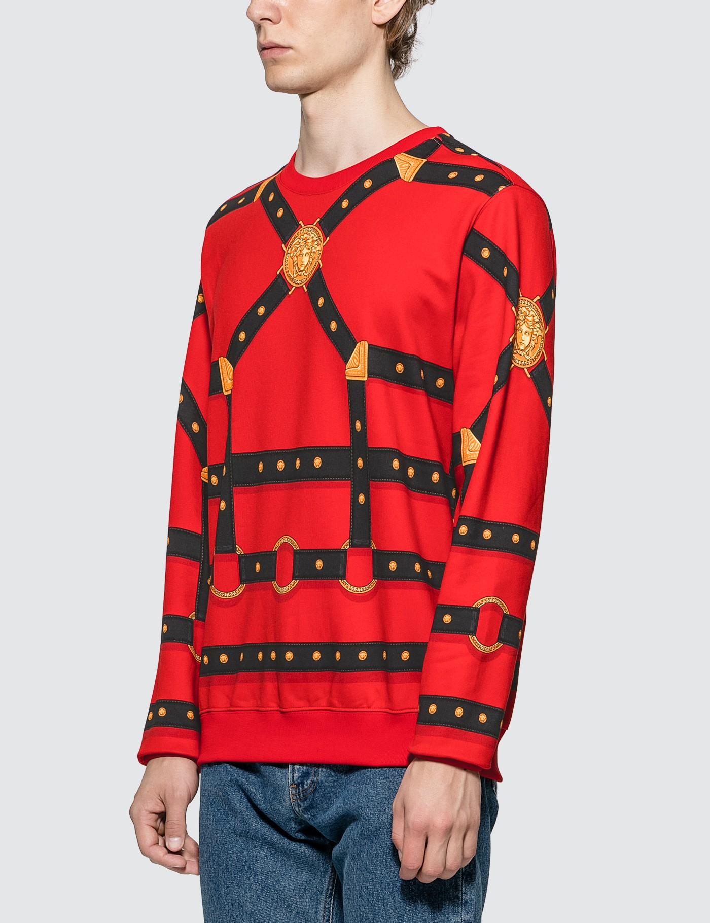 versace sweatshirt red