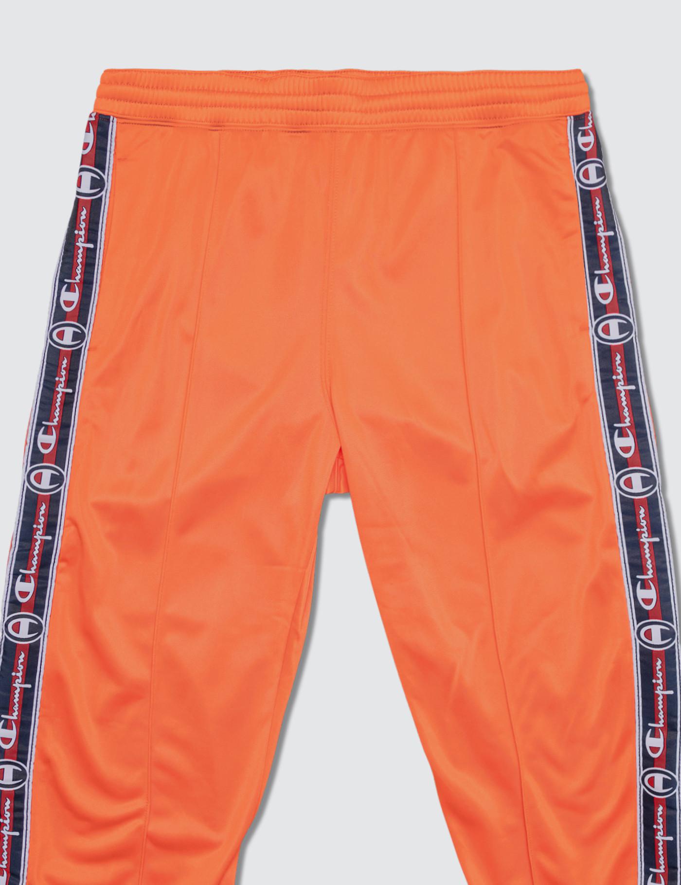 Champion Synthetic Track Pants With Snap Buttons in Orange for Men - Lyst