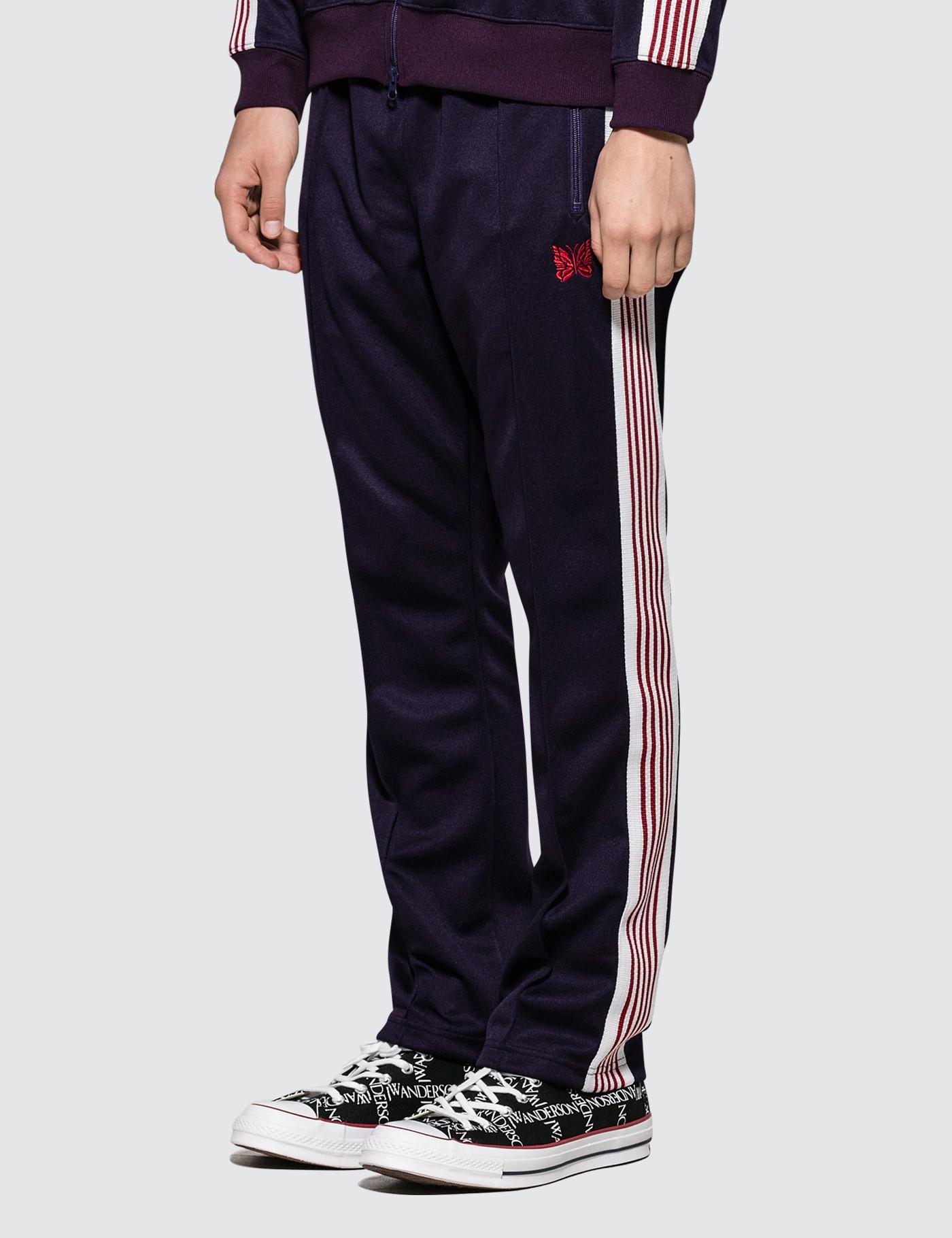 Needles Synthetic Narrow Track Pants in Purple for Men - Lyst