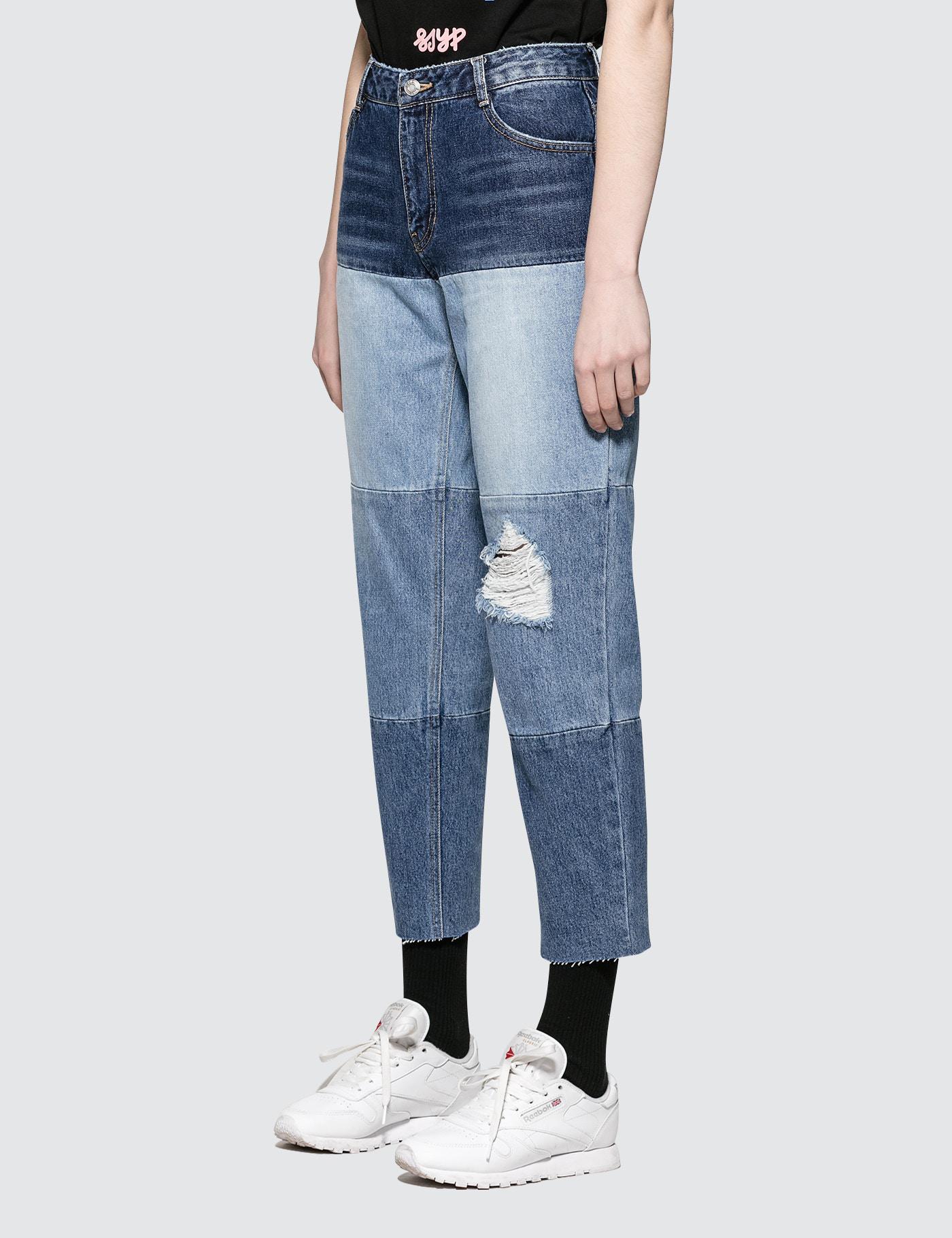 multi tone jeans