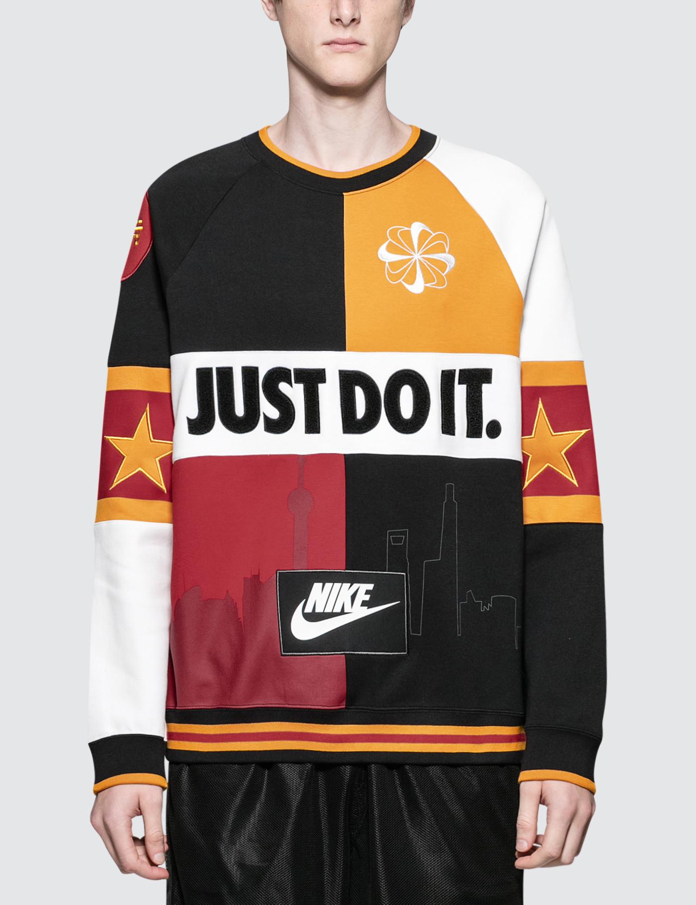 nike hoodie m nsw nike air crew mix ssnl