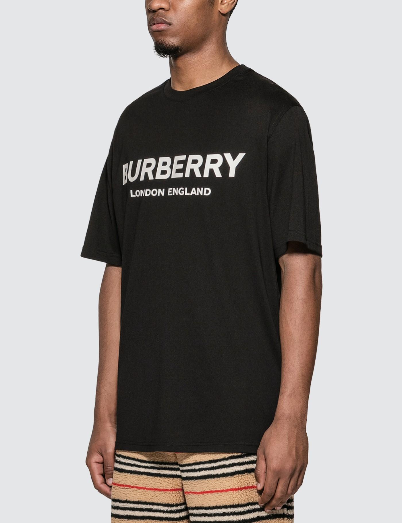 Burberry Logo Print Cotton T Shirt in Black for Men Save 65% - Lyst