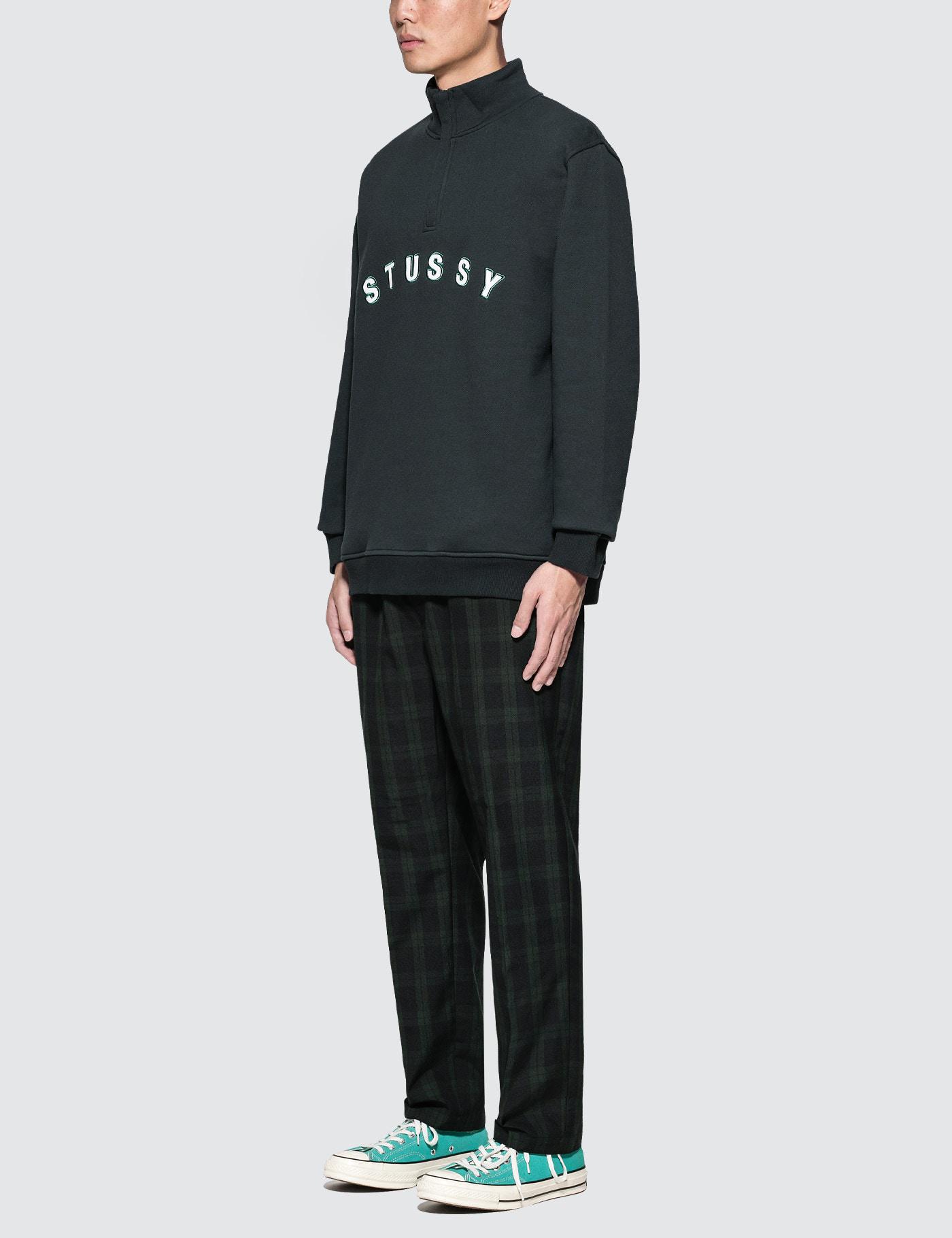 Download Stussy Quarter Zip Mock Neck in Black for Men - Lyst