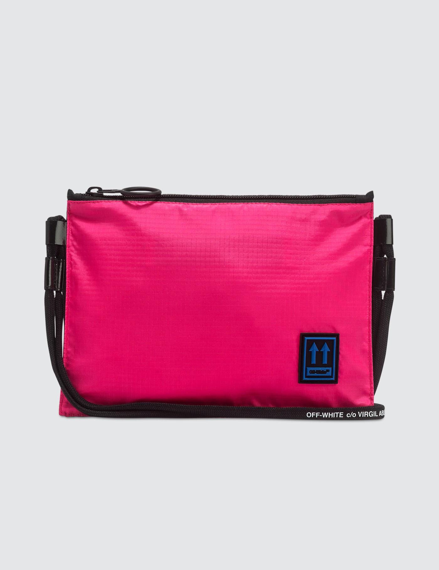 Off-White c/o Virgil Abloh Synthetic Flat Cross Body Bag in Pink for Men - Lyst