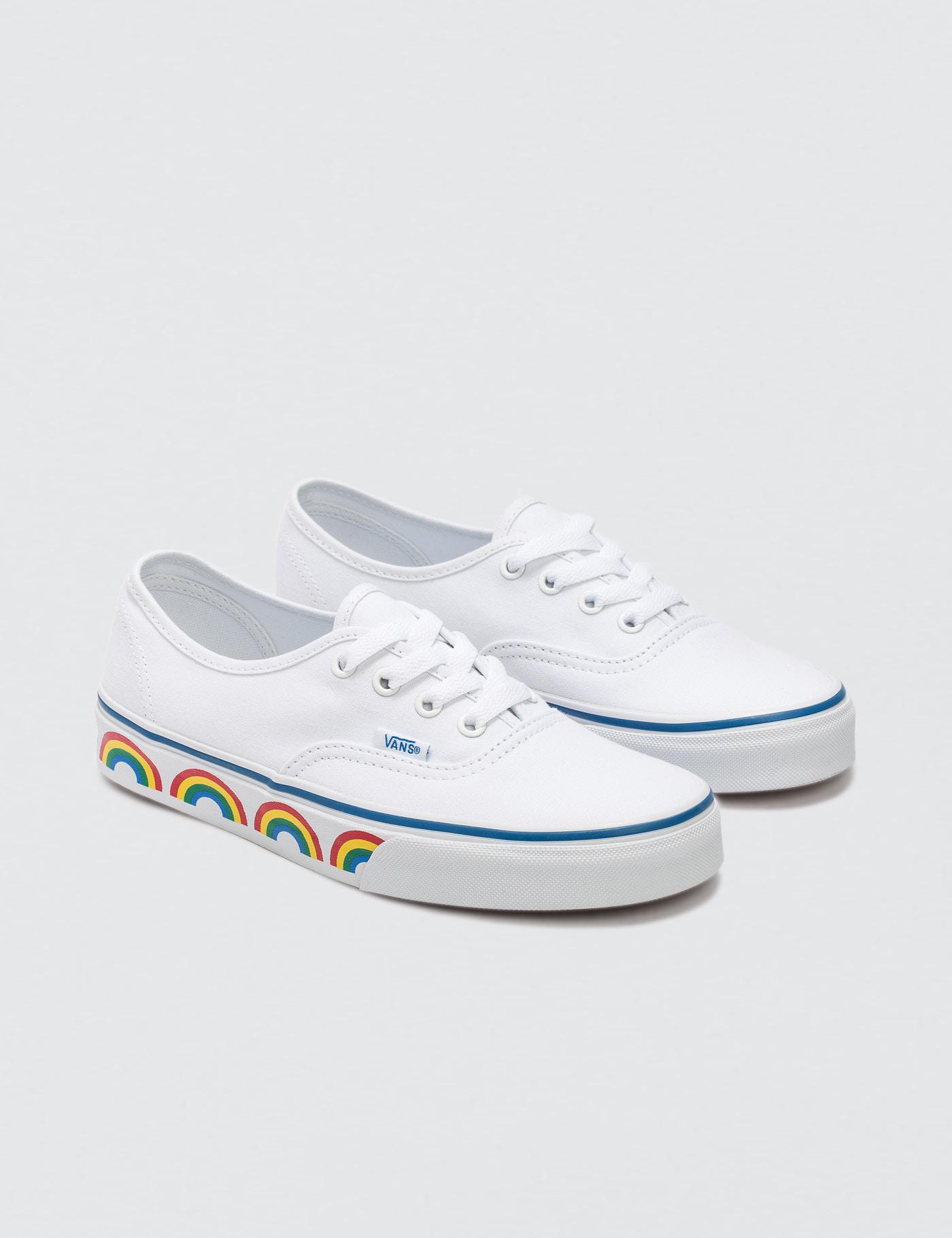 white vans with rainbow