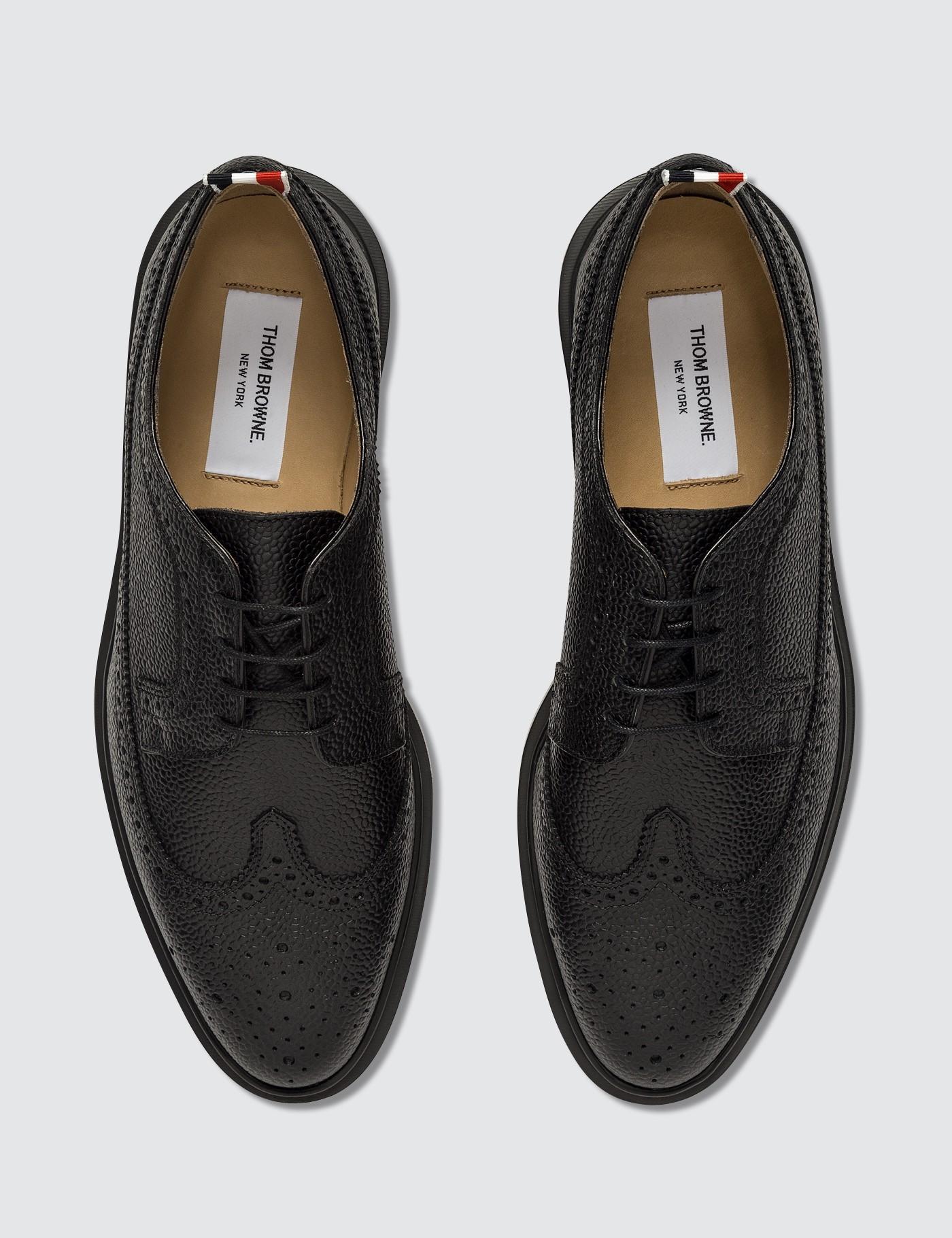 Thom Browne Leather Classic Longwing Brogues in Black for Men - Lyst
