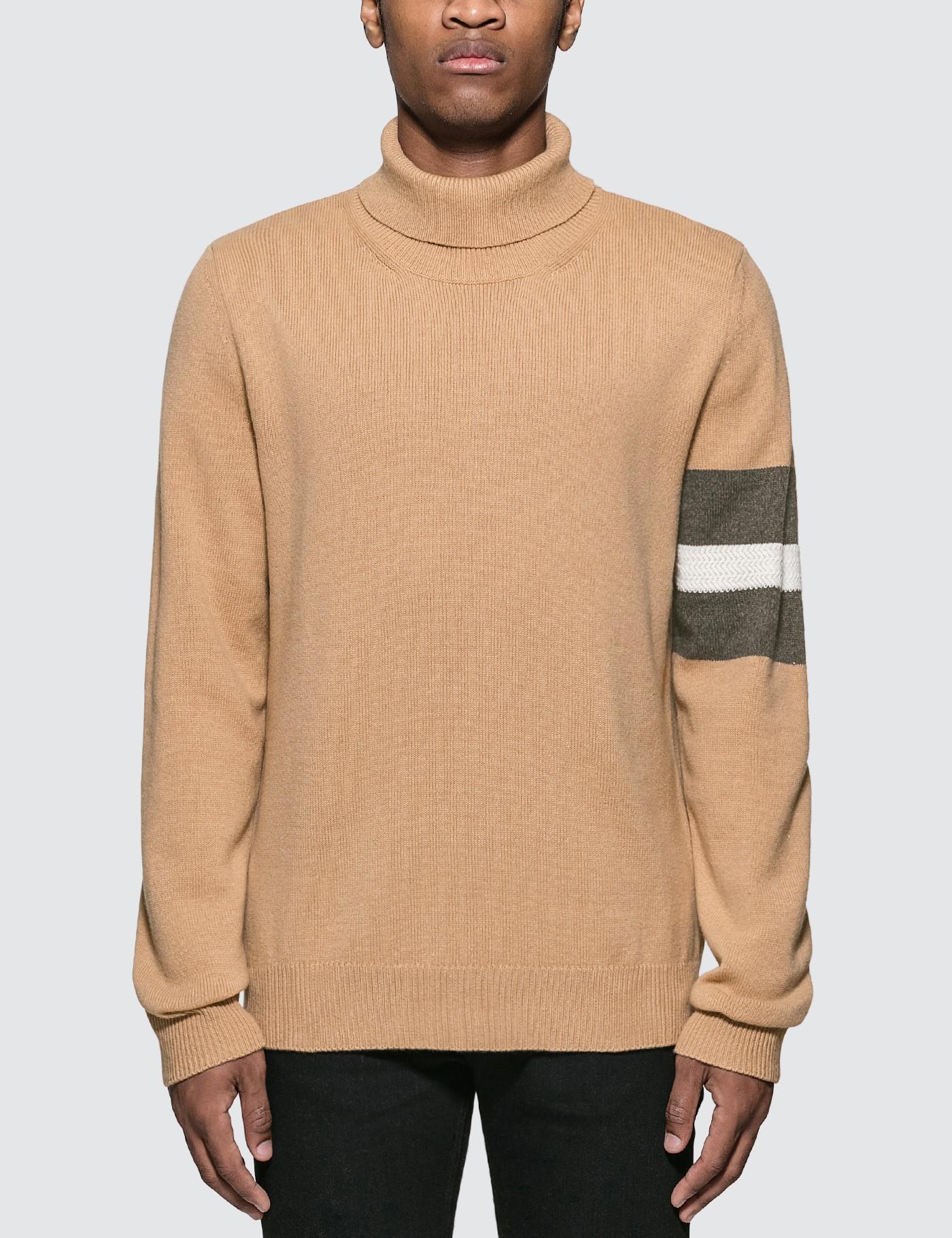 Maison Margiela Wool Roll Neck Knitted Sweater in Beige (Natural) for ...