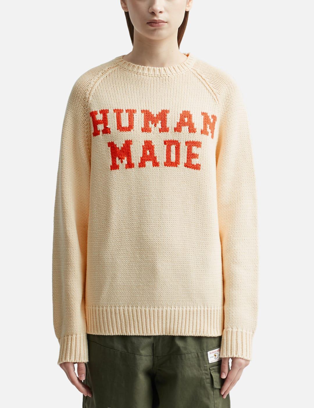 Human Made Bear Raglan Knit Sweater in Natural | Lyst Canada