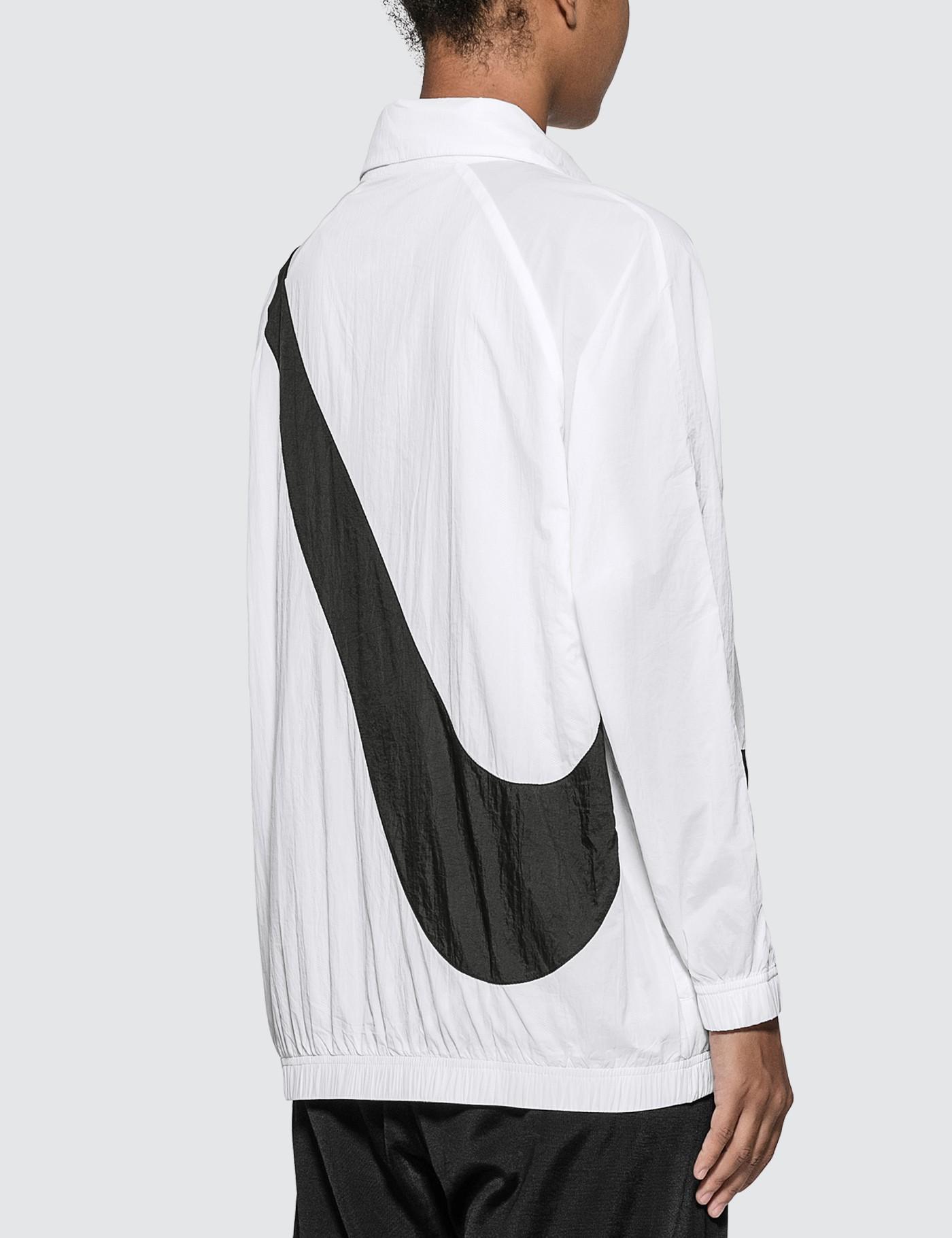 Nike Synthetic Swoosh Woven Jacket in White - Lyst