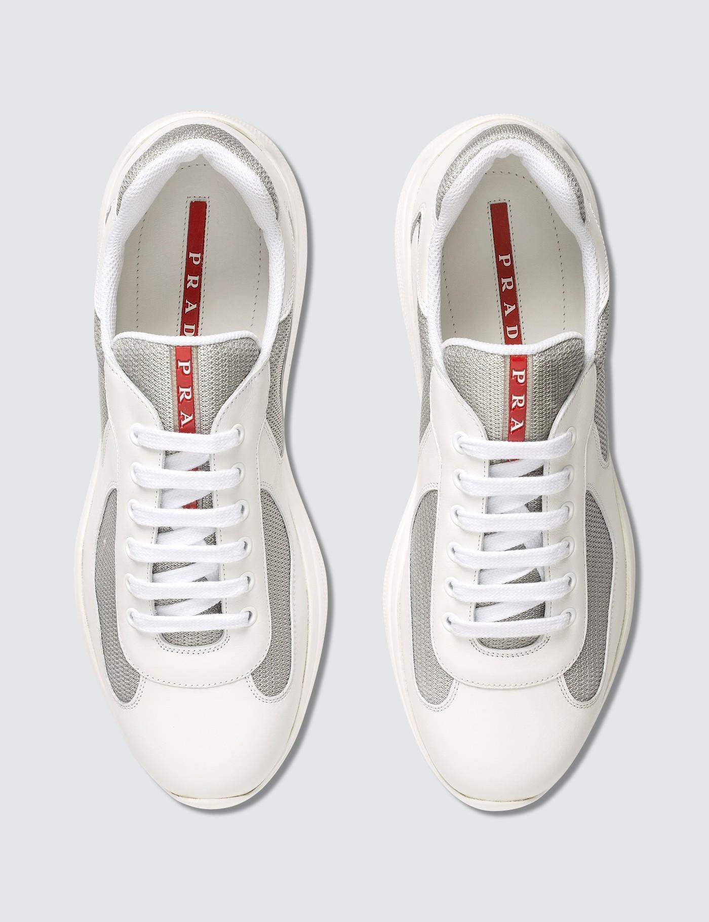 all white prada runners
