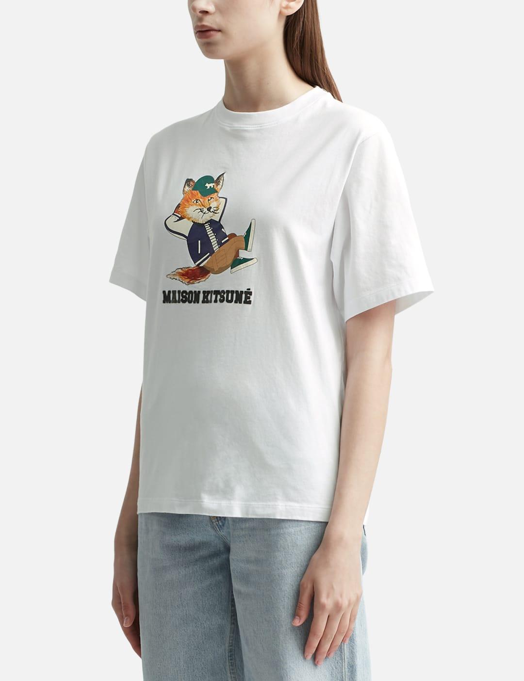 Maison Kitsuné Dressed Fox Easy Tee in White | Lyst