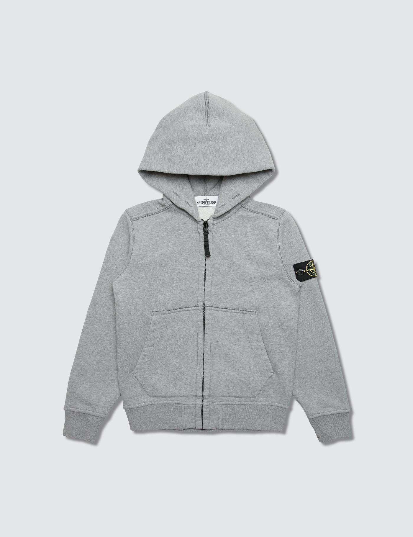 Stone island basic pullover hoodie grey Clearance