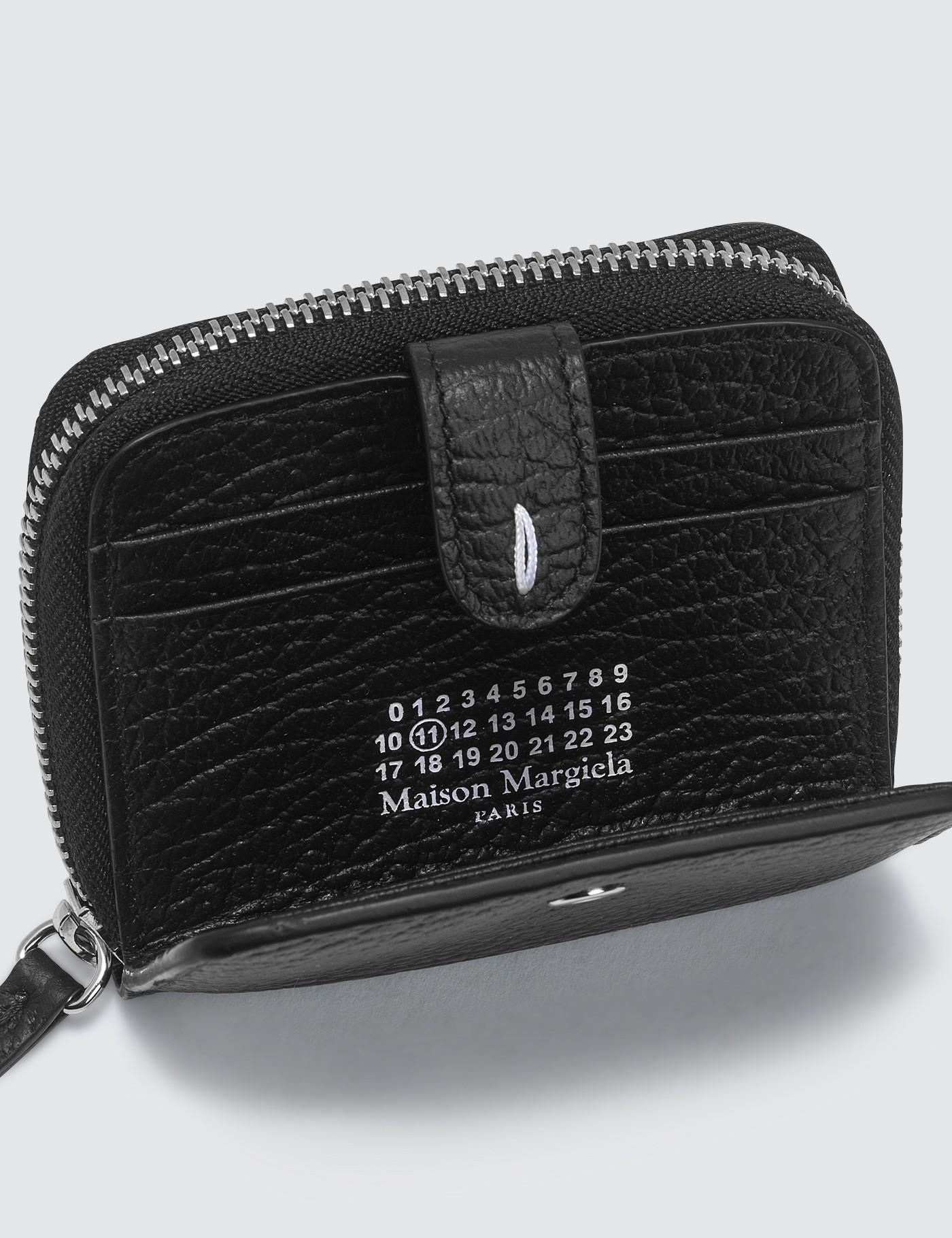 Maison Margiela Leather Small Wallet in Black - Lyst