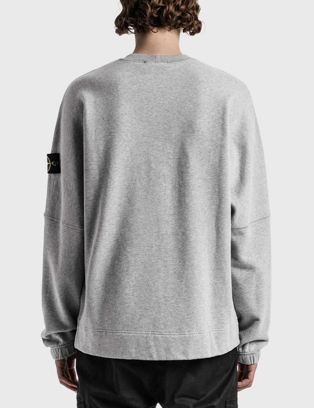 Stone Island Cotton Crewneck Sweatshirt in Gray for Men | Lyst