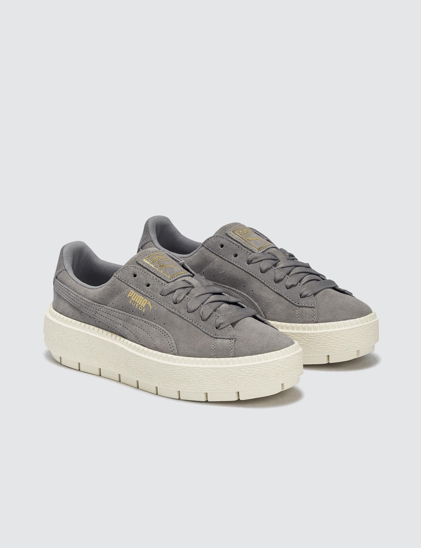 puma suede platform trace grey