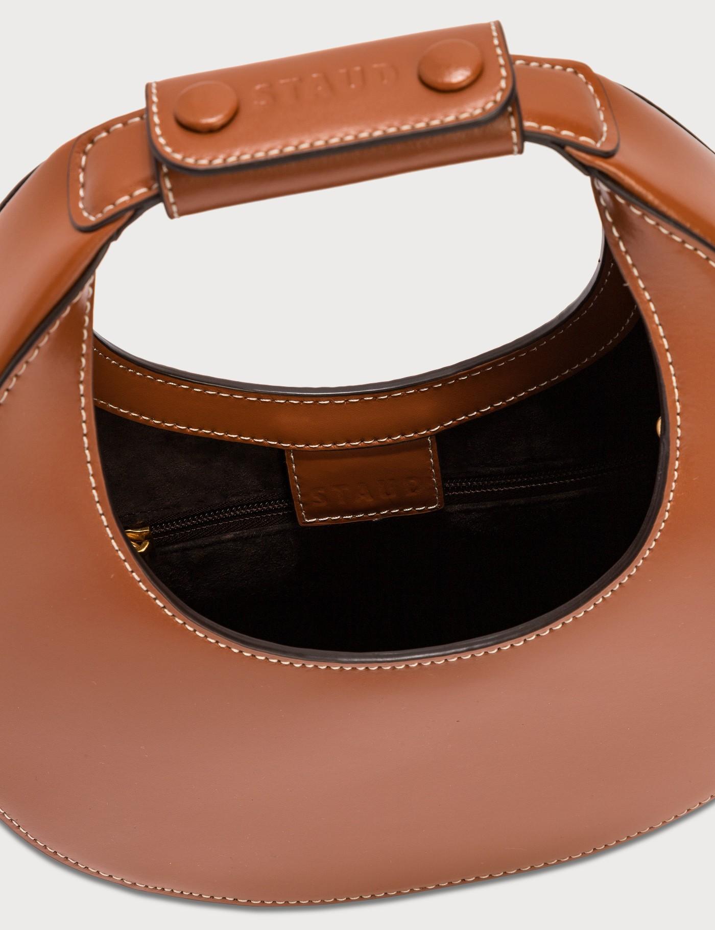 staud moon bag tan