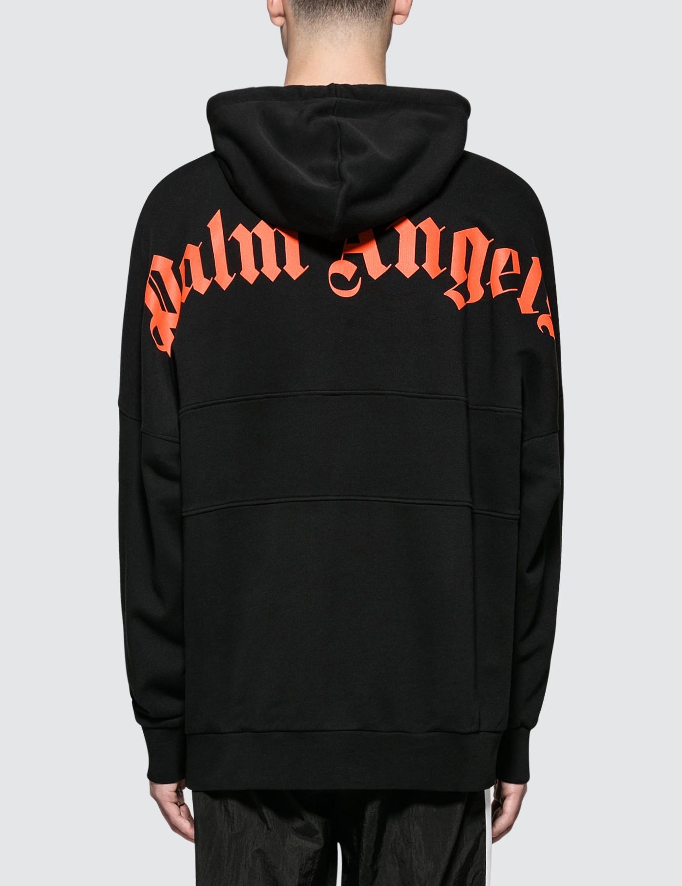 Palm Angels Cotton 3 Colors Logo Over Hoodie in Black for Men - Lyst