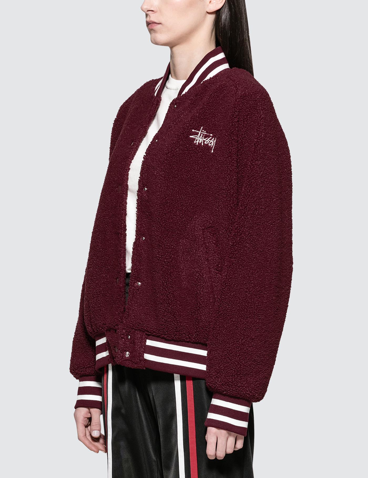 stussy micah varsity jacket