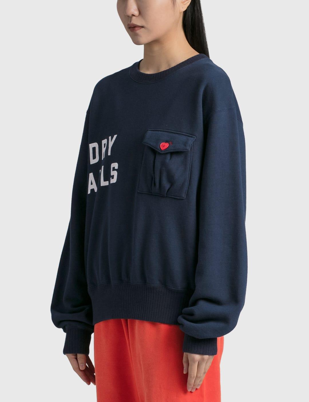 Human Made Military Crewneck Sweatshirt in Blue | Lyst