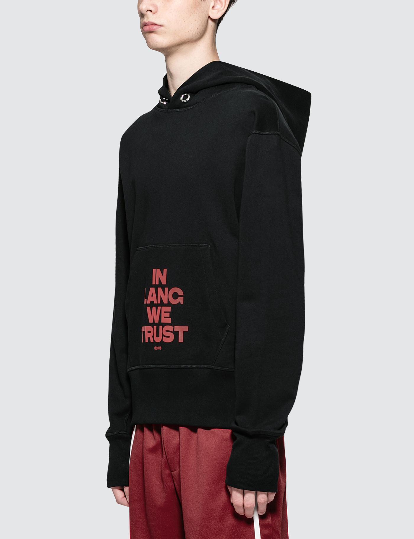 in lang we trust hoodie meaning