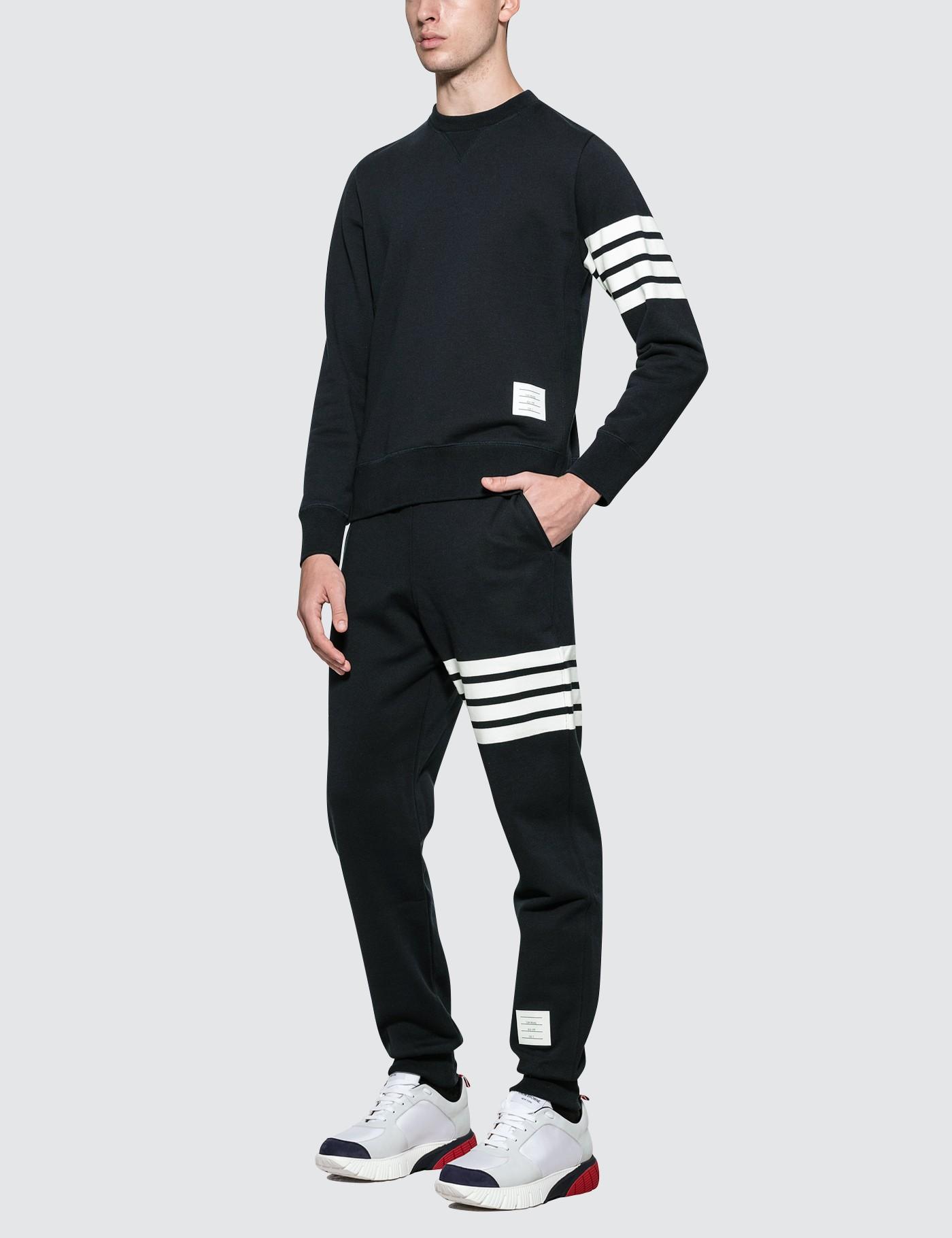 Thom Browne Cotton Classic Sweatshirt in Blue for Men - Lyst
