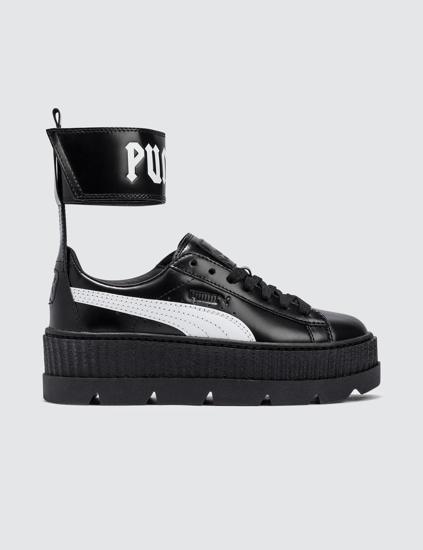 PUMA Leather Fenty By Rihanna Ankle Strap Sneaker in Black ...