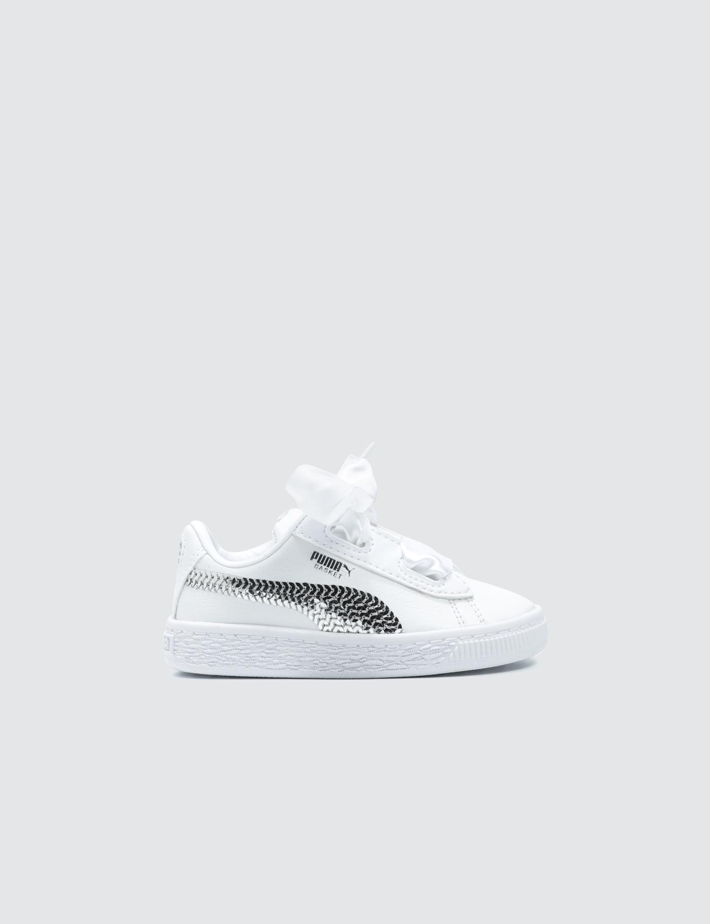 puma basket heart bling