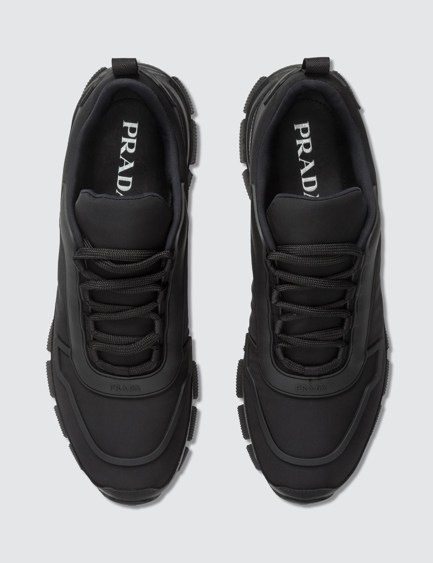 Prada Synthetic Gabardine Soft Sneaker in Black for Men - Lyst