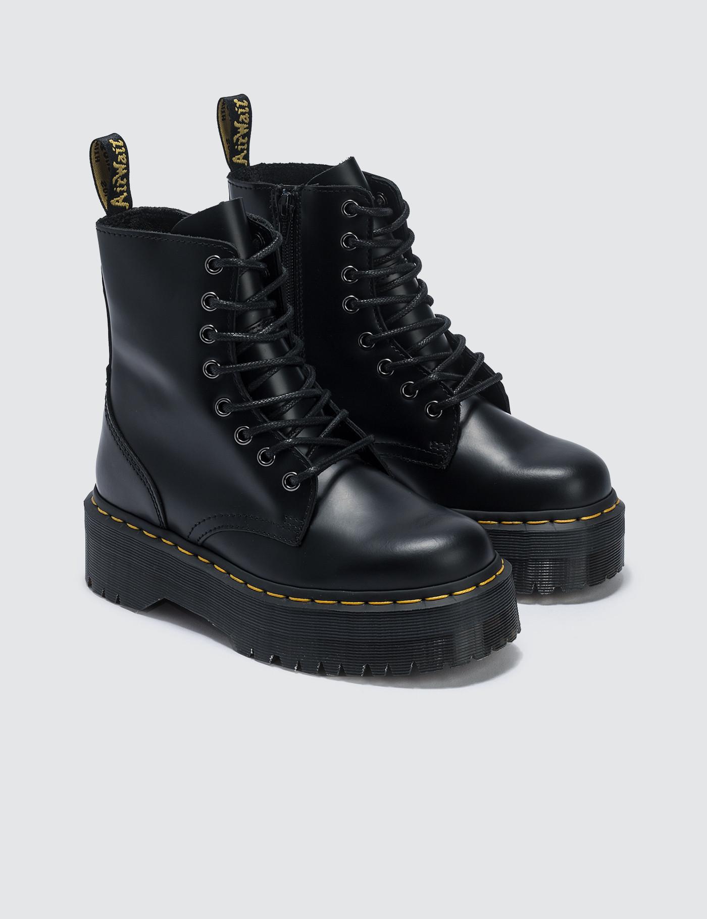 dr martens jadon black polished smooth