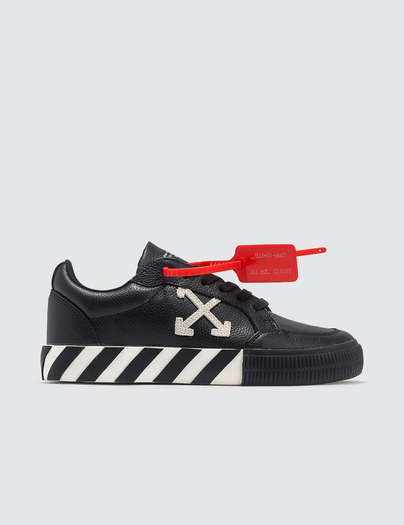 Virgil Abloh Vulc Striped Low-top Canvas Trainers in Black for Men - Lyst