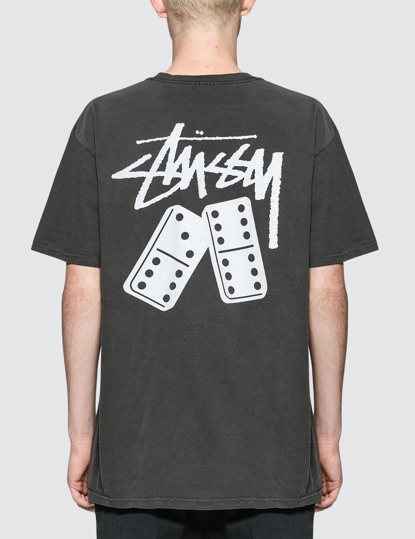 Stussy Dominos Pigment Dyed Pocket T Shirt In Black For Men Lyst