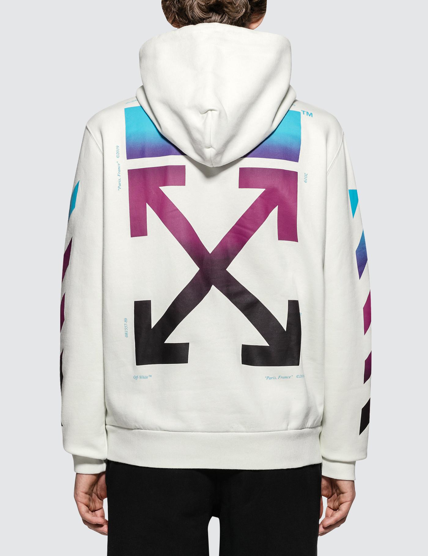 Off-White c/o Virgil Abloh Gradient Arrows Zip-up Sweatshirt Hoodie in White  for Men | Lyst