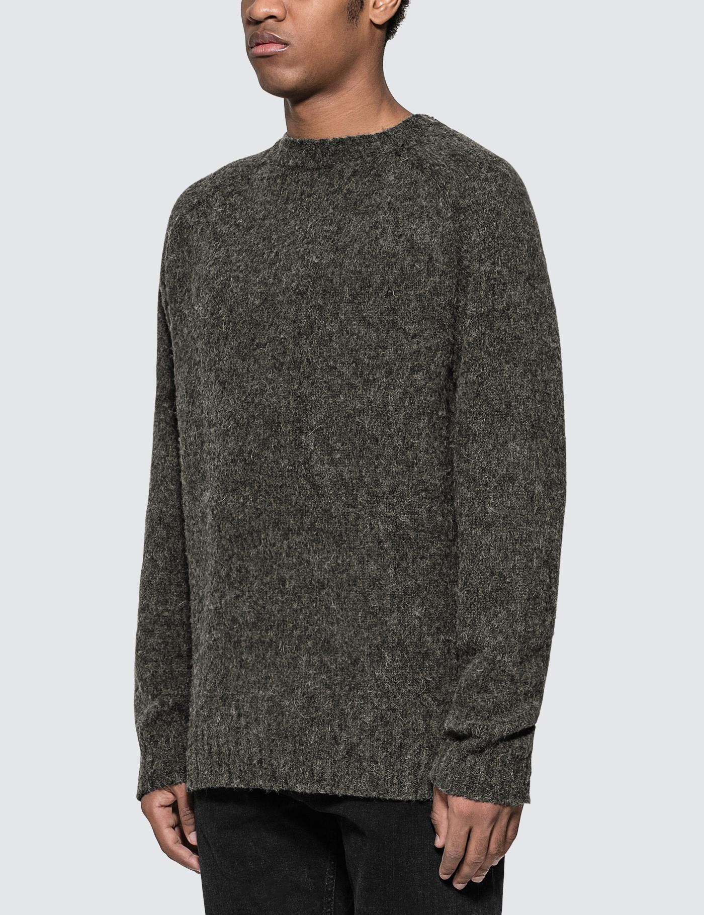 Loewe Wool Melange Sweater in Grey (Gray) for Men - Lyst