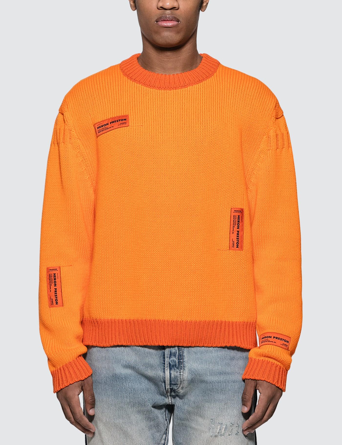 heron preston orange sweatpants