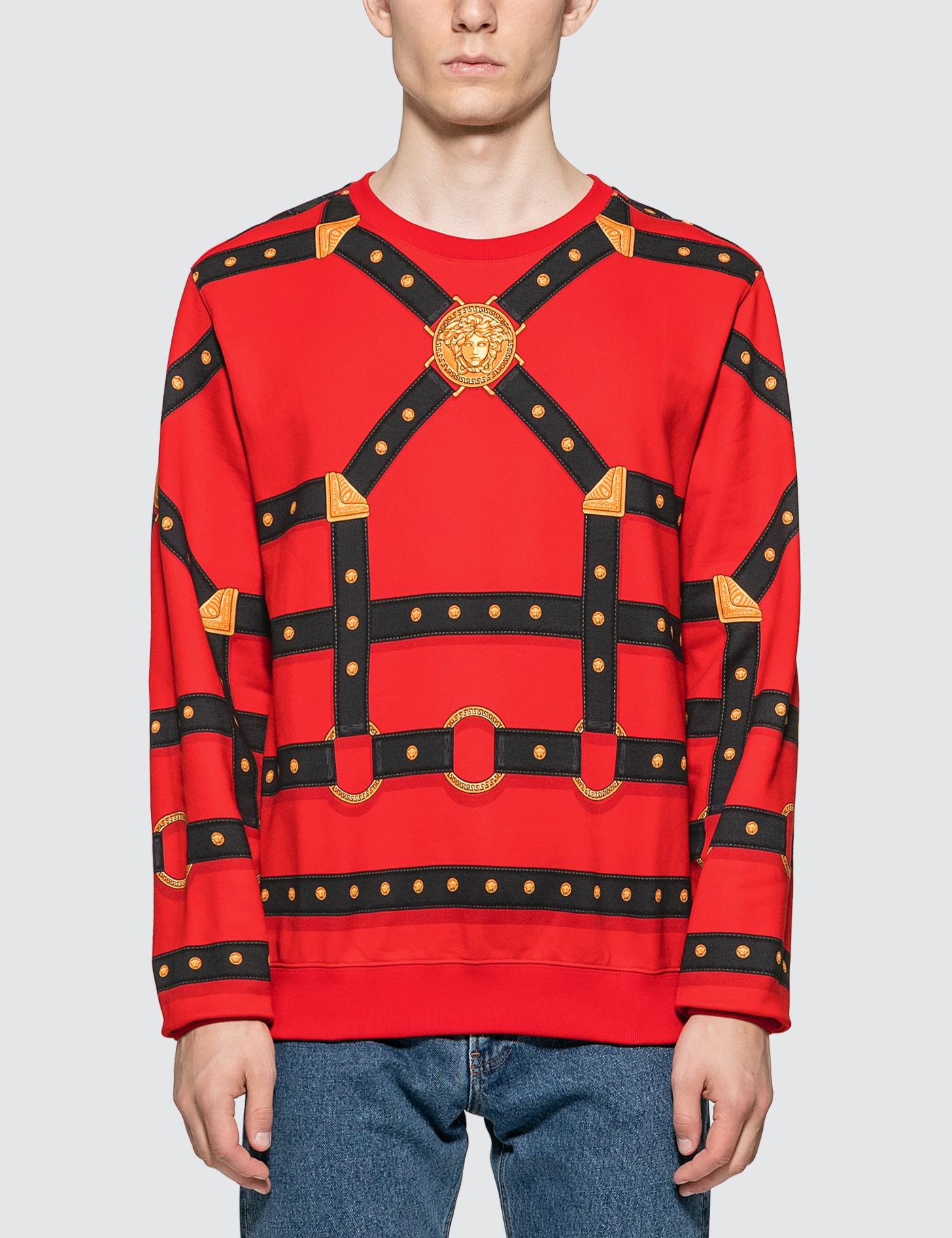 red versace sweatshirt
