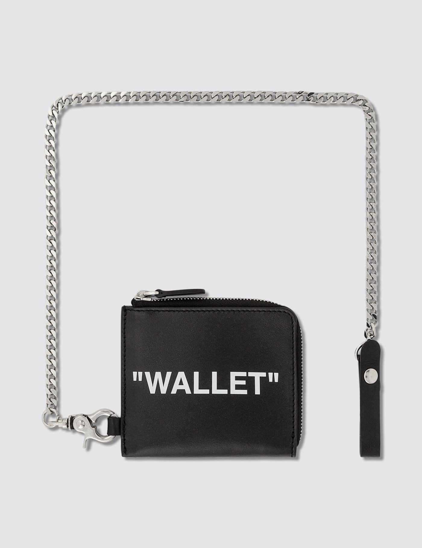 Off-White c/o Virgil Abloh Quote Chain Wallet in Black for Men - Lyst