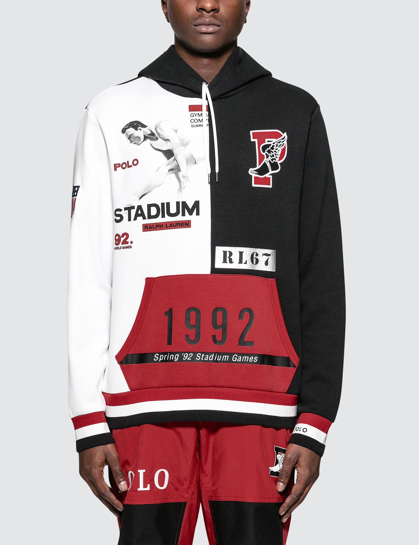 Polo Ralph Lauren Winter Stadium Hoody in Black for Men | Lyst