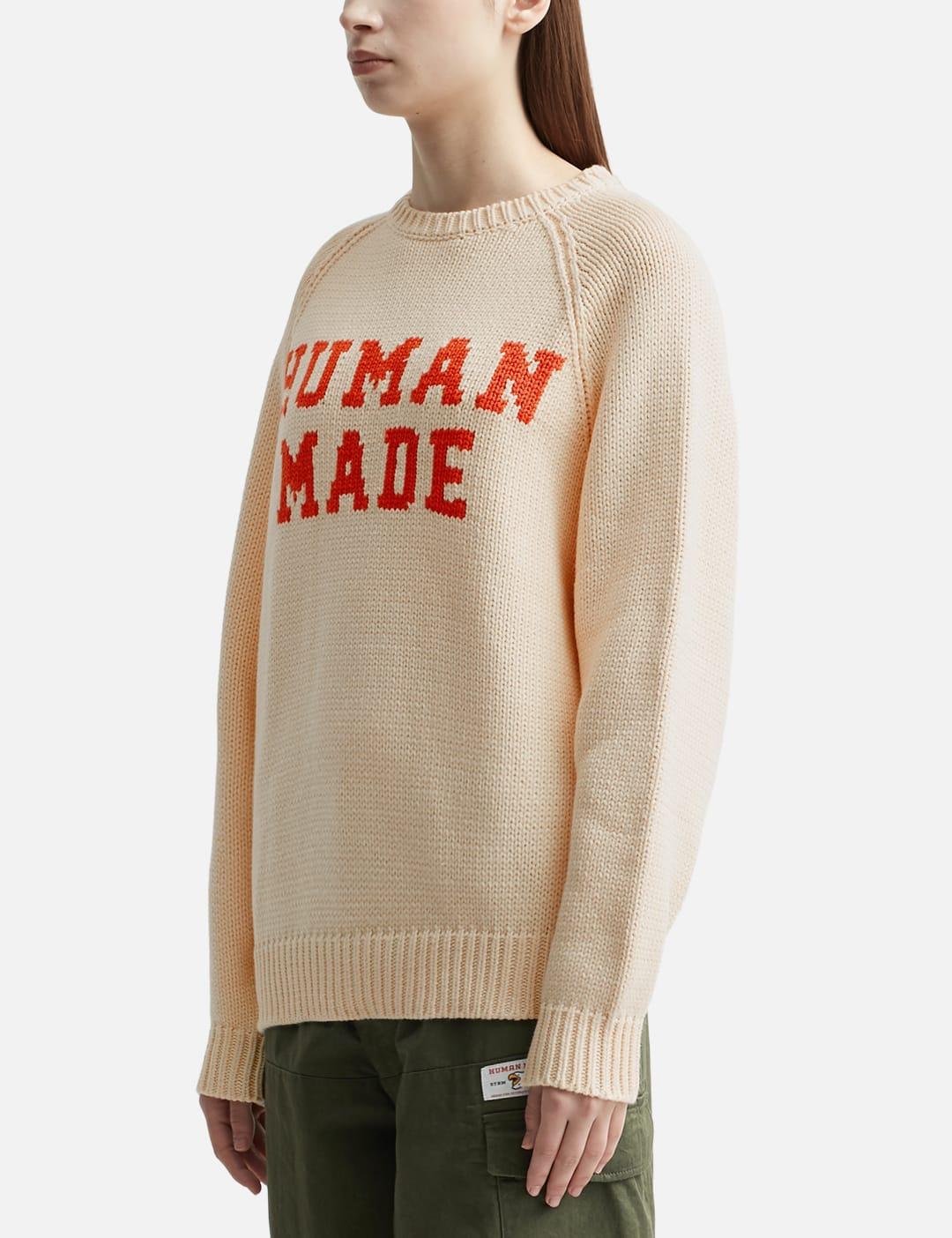 HUMAN MADE BearRaglan Knit Sweater White | www.supremecourtbar.org.np