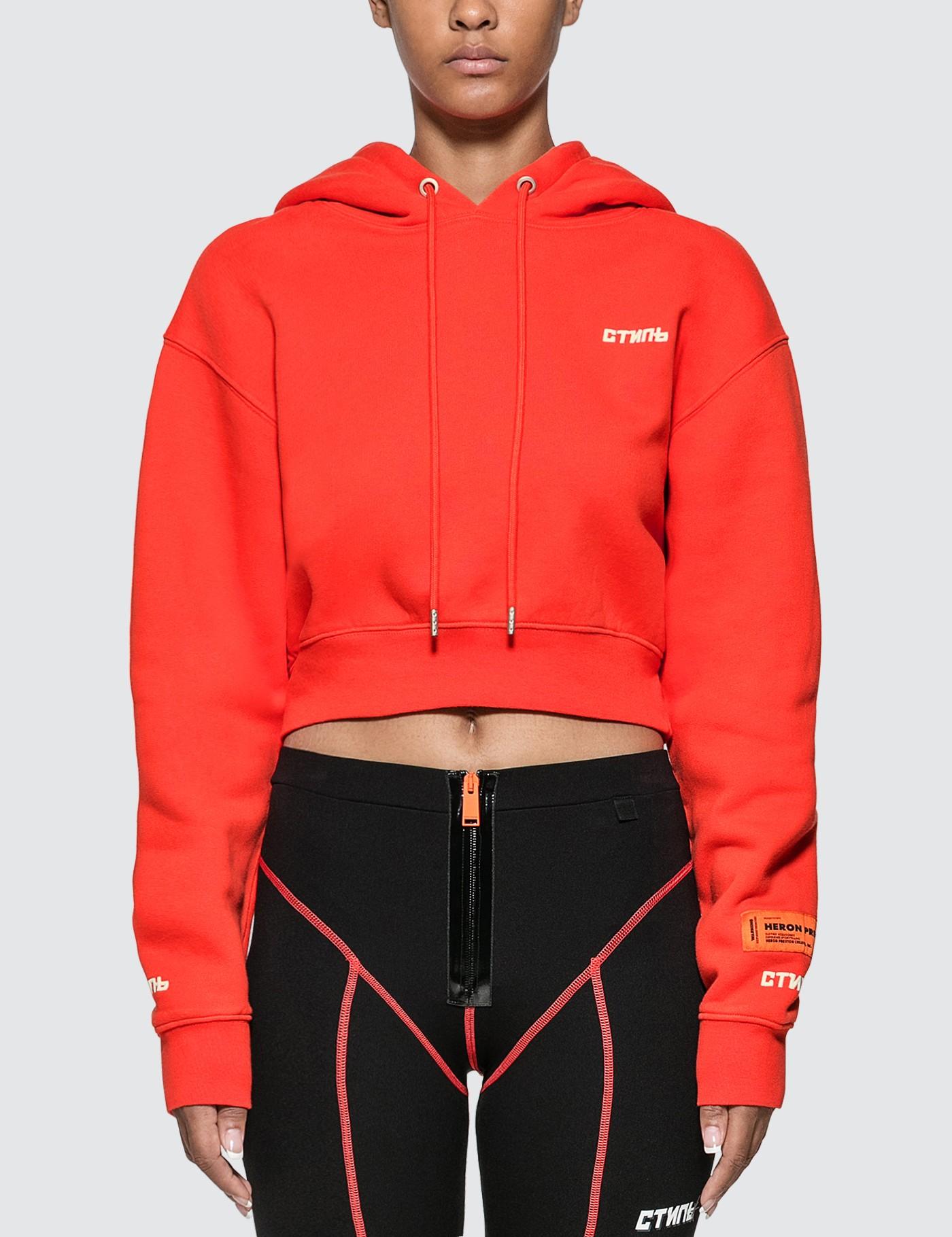 heron preston hoodie orange