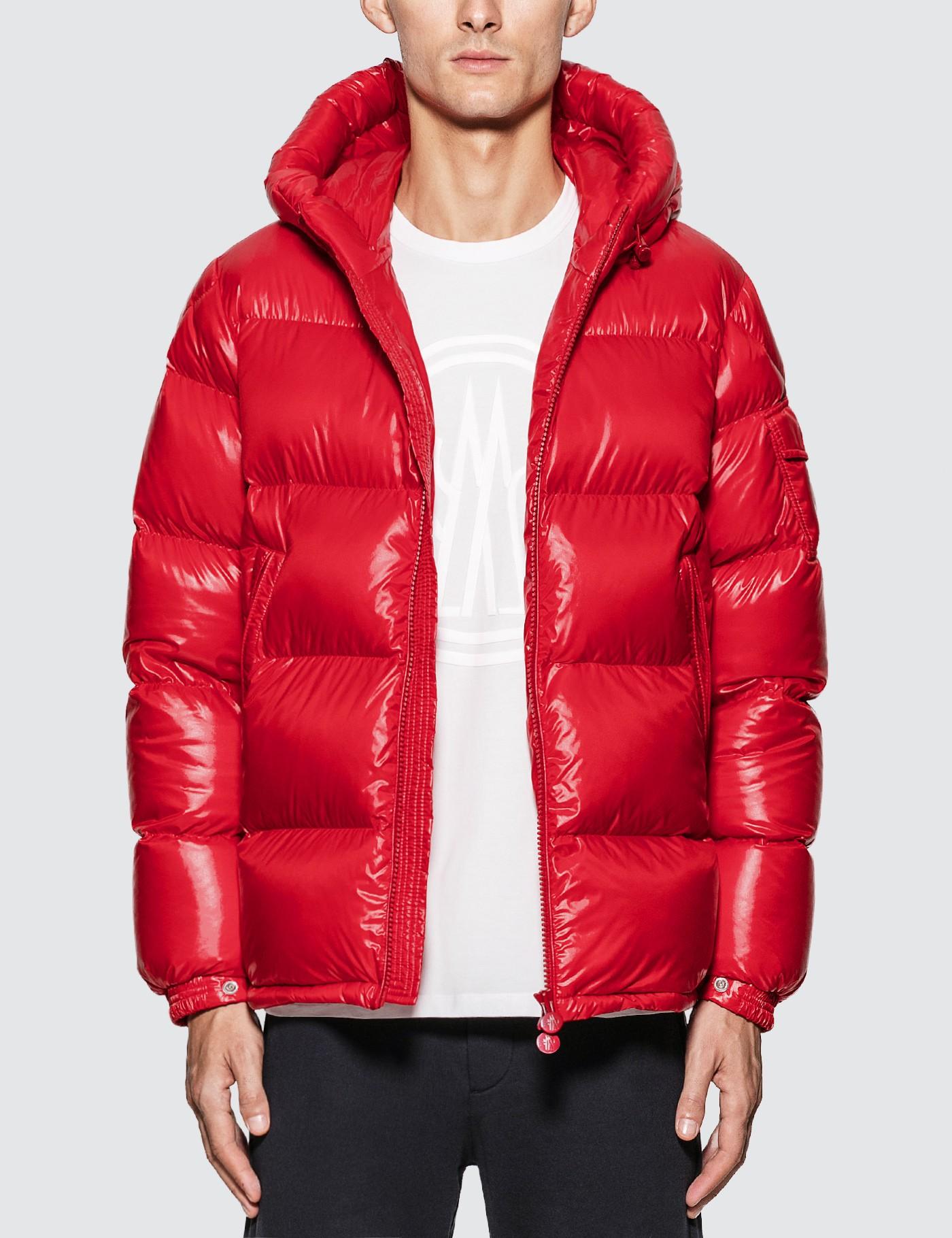 red moncler down jacket