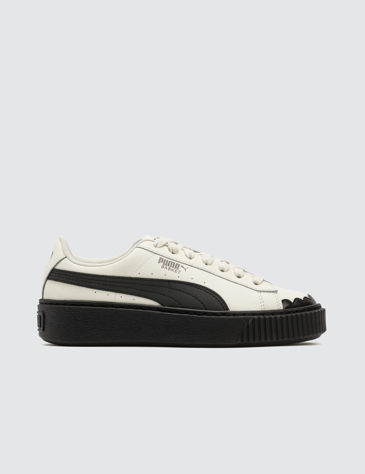 puma basket platform scallop
