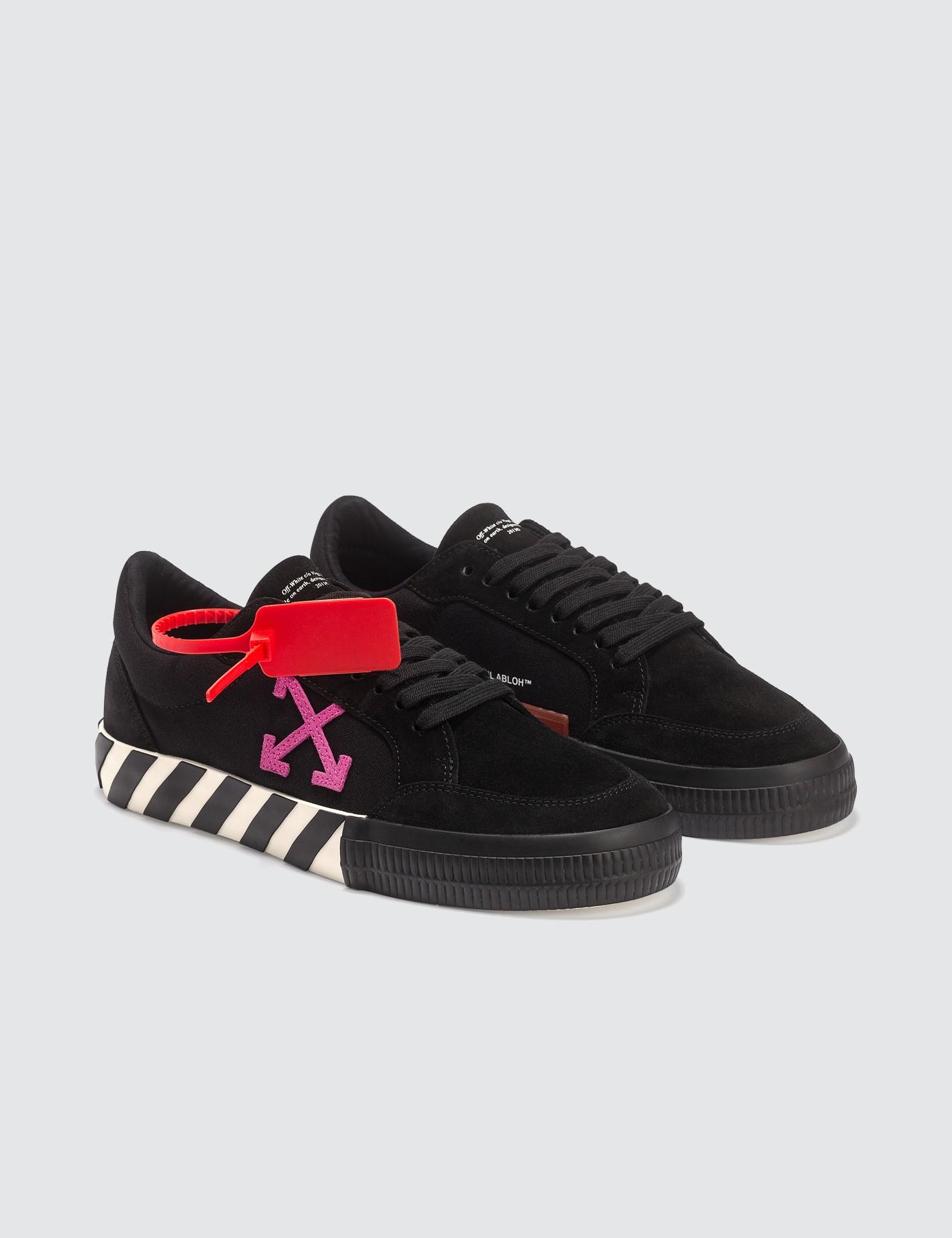 off white arrow low top canvas sneakers