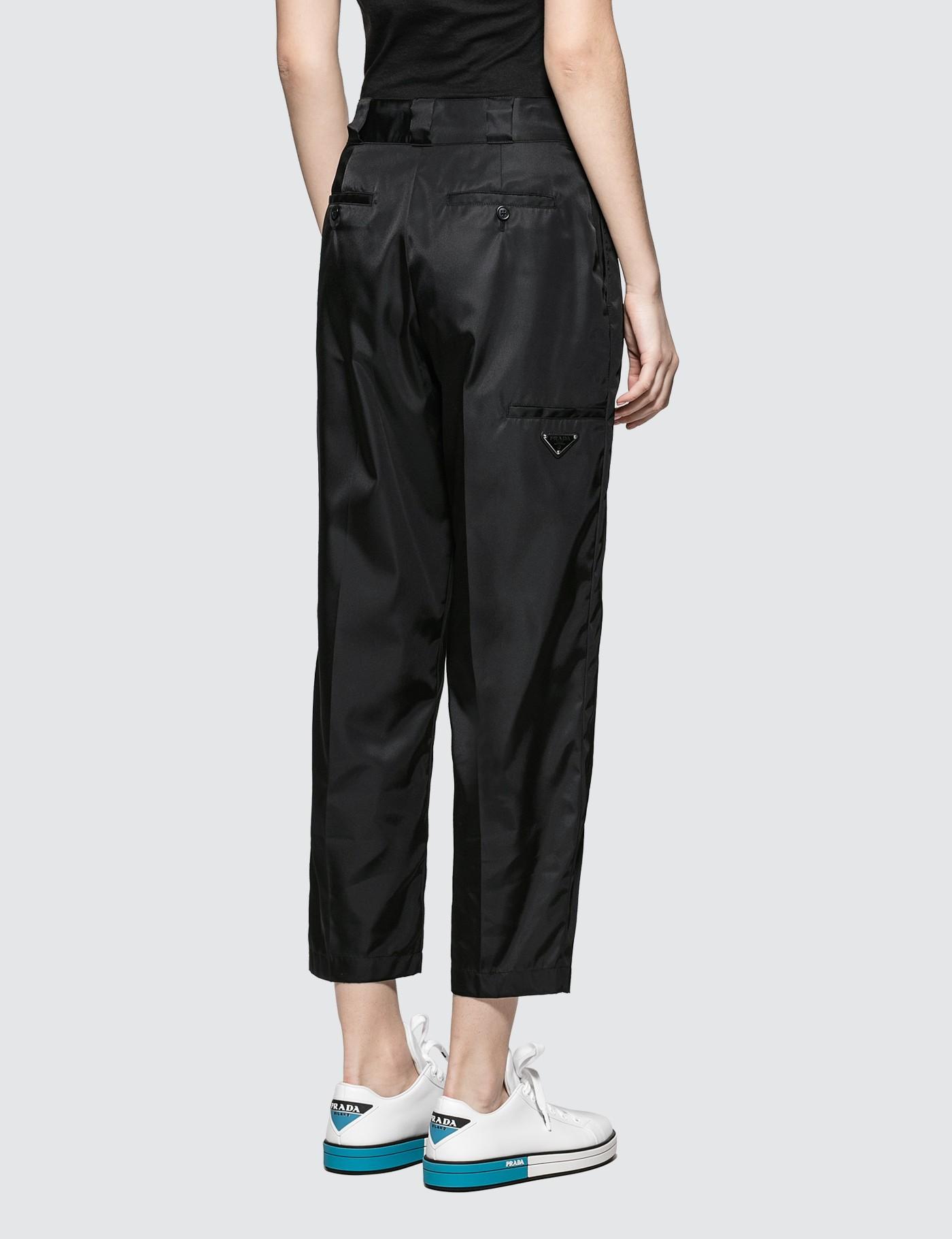 Prada Synthetic Gabardine Nylon Pants in Black - Lyst