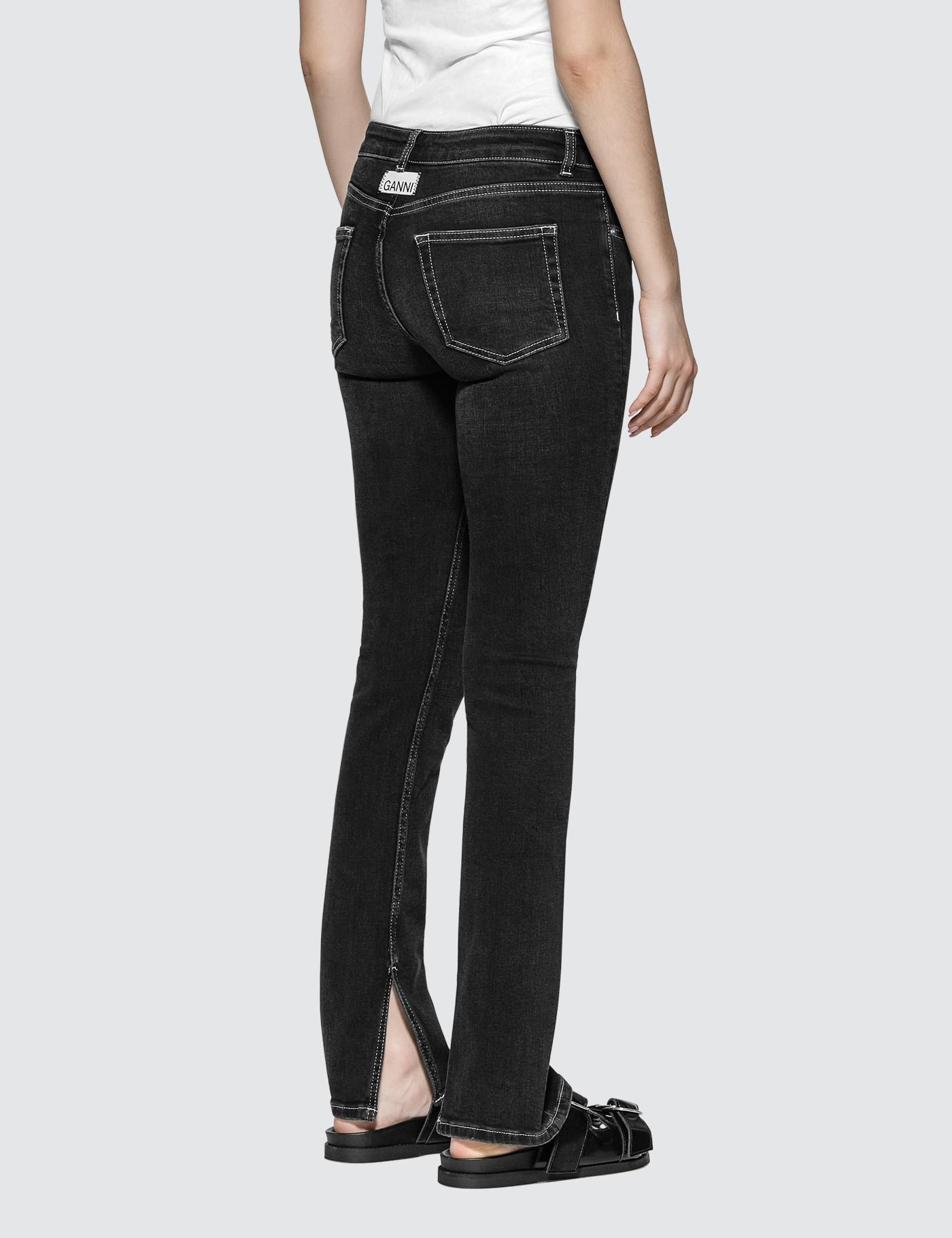 ganni split jeans